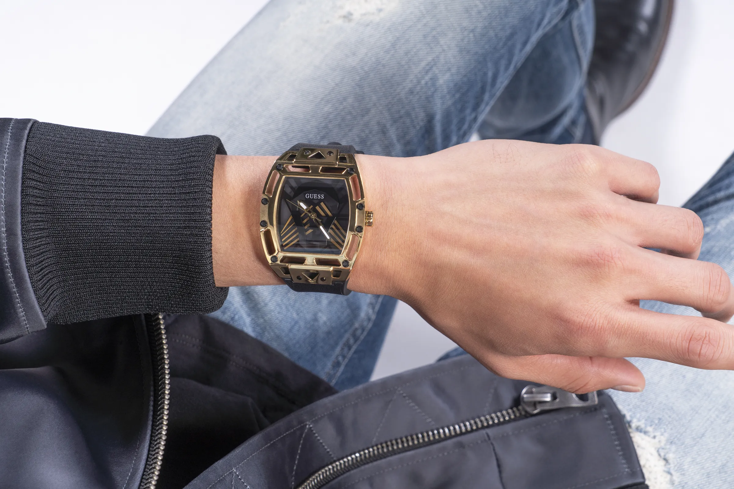Schmuck Guess Uhren Guess - Herren Phoenix Schwarz & Gold Uhr - GW0500G1 - 785679