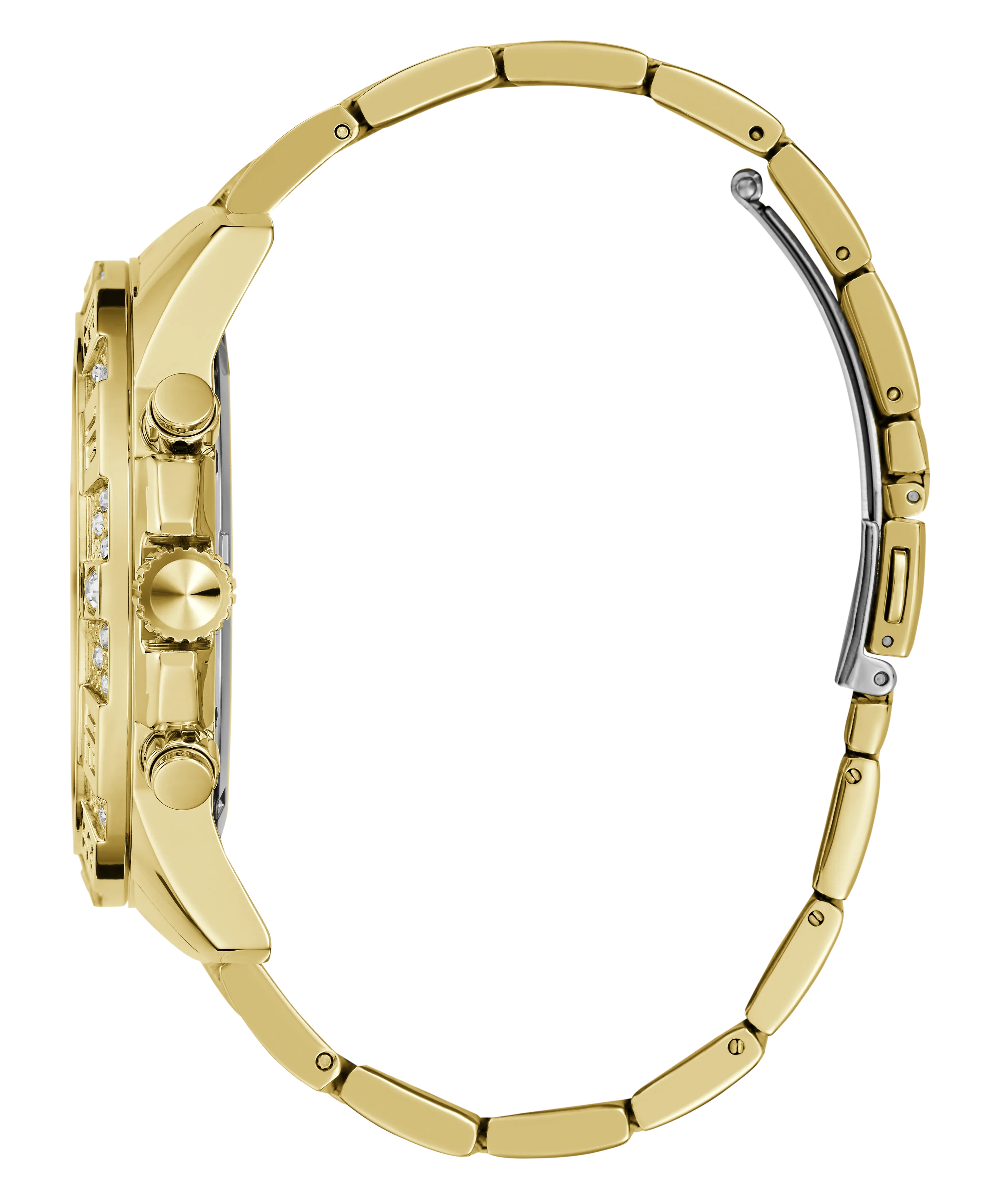 Schmuck Guess Uhren Guess - Majestätische polierte Goldton-Uhr - GW0796G2 - 788638