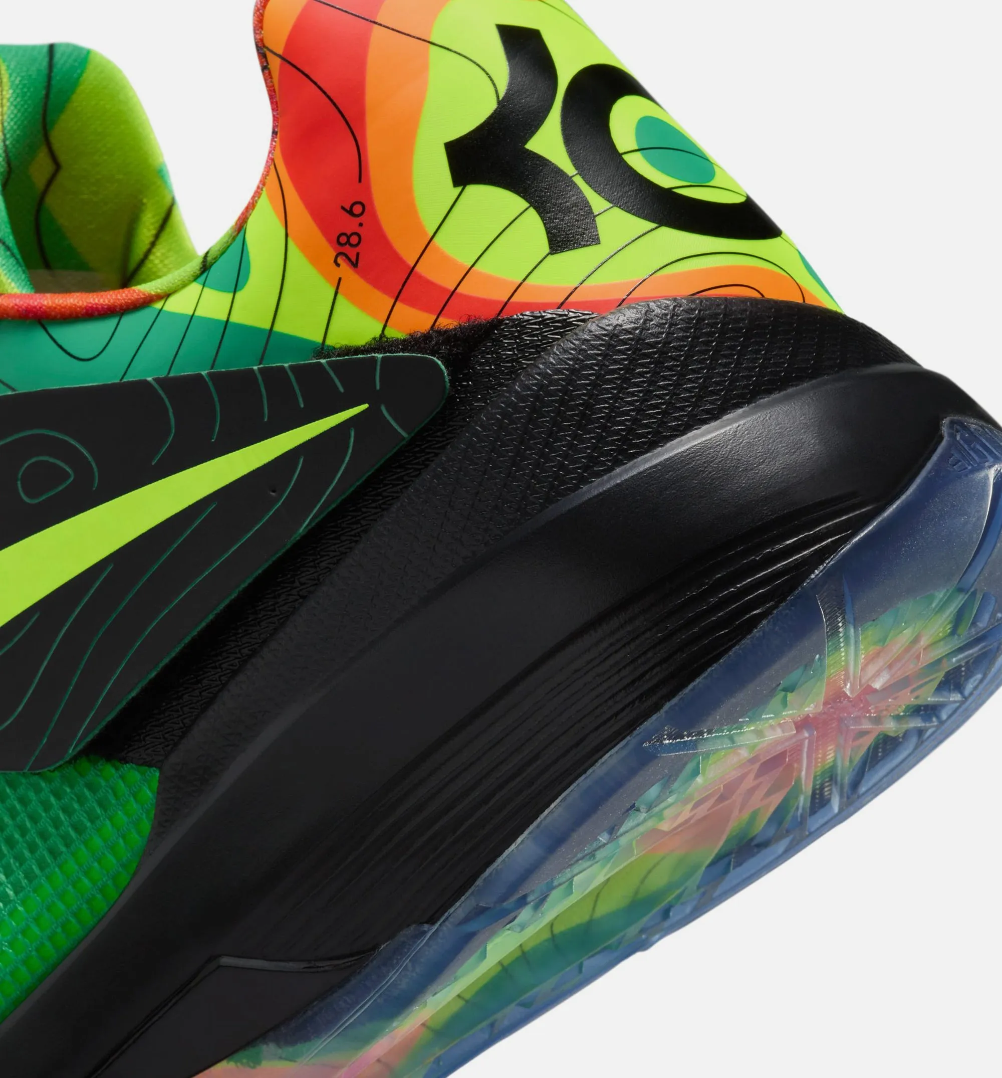 KD 4 Weatherman Herren Lifestyle-Schuh - Üppiges Grün/Volt/Schwarz/Team Orange