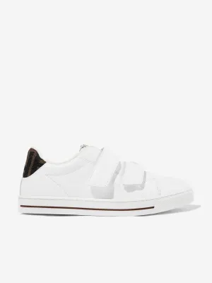 Kinder-Lederschuhe mit Klettverschluss in Weiß