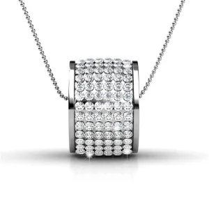 Luxus Swarovski Schmuck Anabelle Halskette mit Anhänger aus 18 Karat Weißgold und Swarovski Kristallen