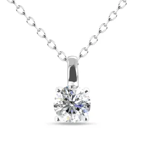 Luxus Swarovski Schmuck Araylia Halskette aus 18 Karat Weißgold mit Solitär rundgeschliffenem Swarovski Kristall