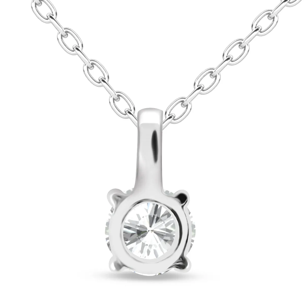 Luxus Swarovski Schmuck Araylia Halskette aus 18 Karat Weißgold mit Solitär rundgeschliffenem Swarovski Kristall