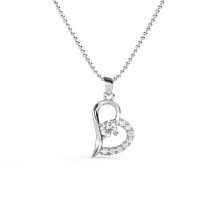 Luxe Swarovski Schmuck Laila 18k Weißgold Anhänger Halskette mit Swarovski Kristallen