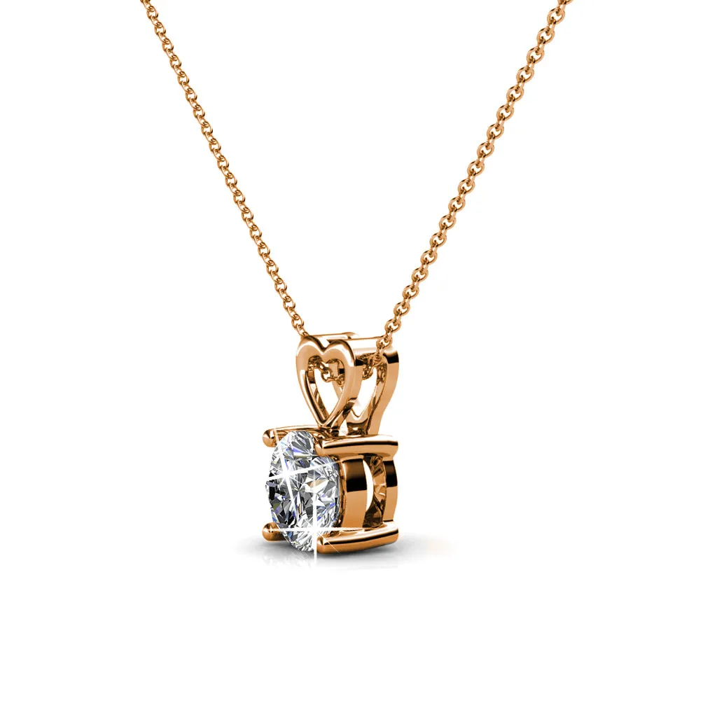 Luxus Swarovski Schmuck Marian 18k Weißgold vergoldetes Herz-Anhänger Halskette mit Swarovski Kristall