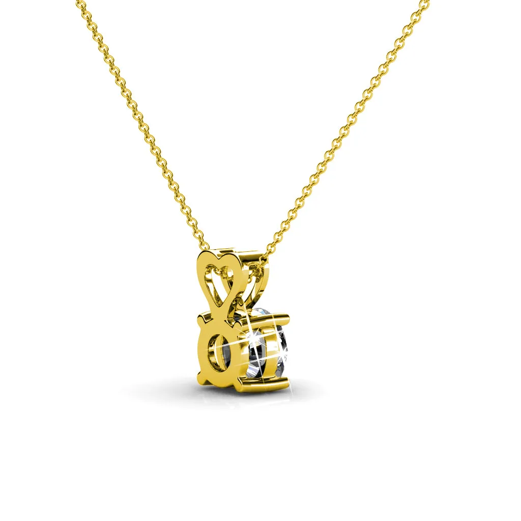 Luxus Swarovski Schmuck Marian 18k Weißgold vergoldetes Herz-Anhänger Halskette mit Swarovski Kristall