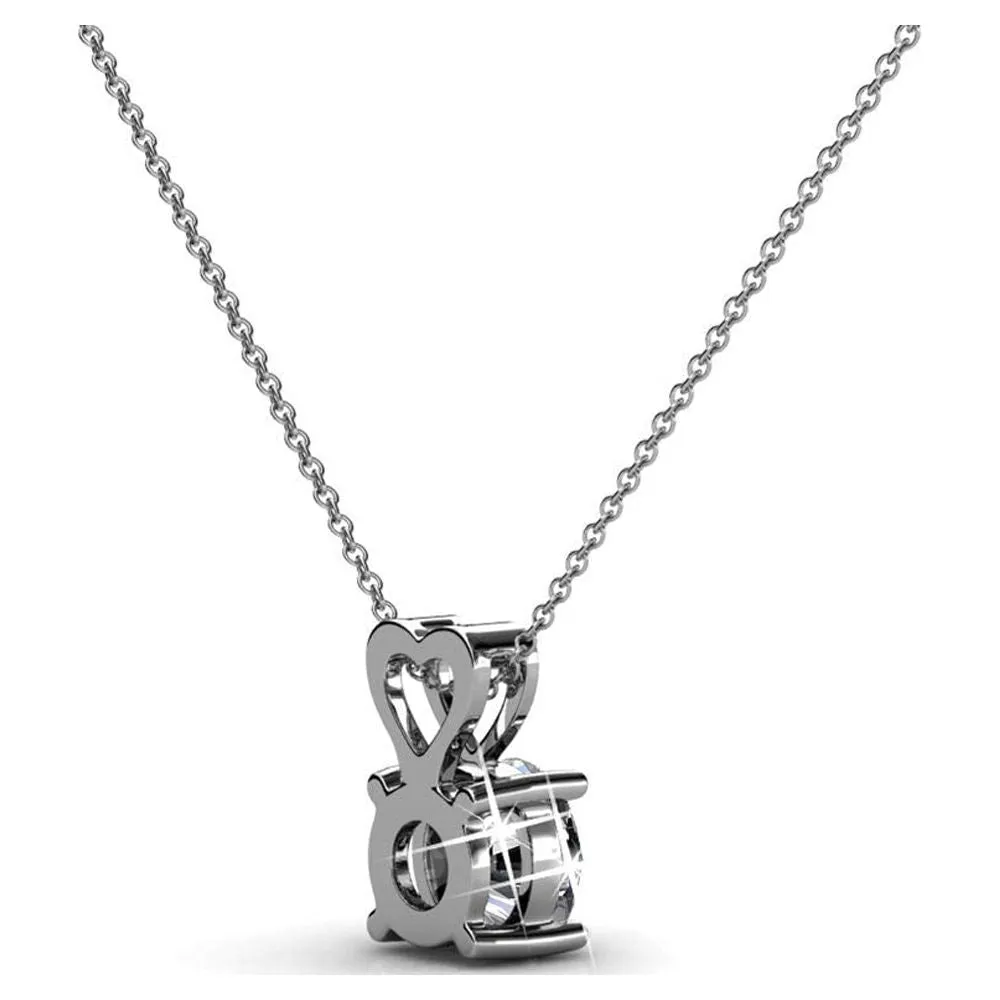Luxus Swarovski Schmuck Marian 18k Weißgold vergoldetes Herz-Anhänger Halskette mit Swarovski Kristall