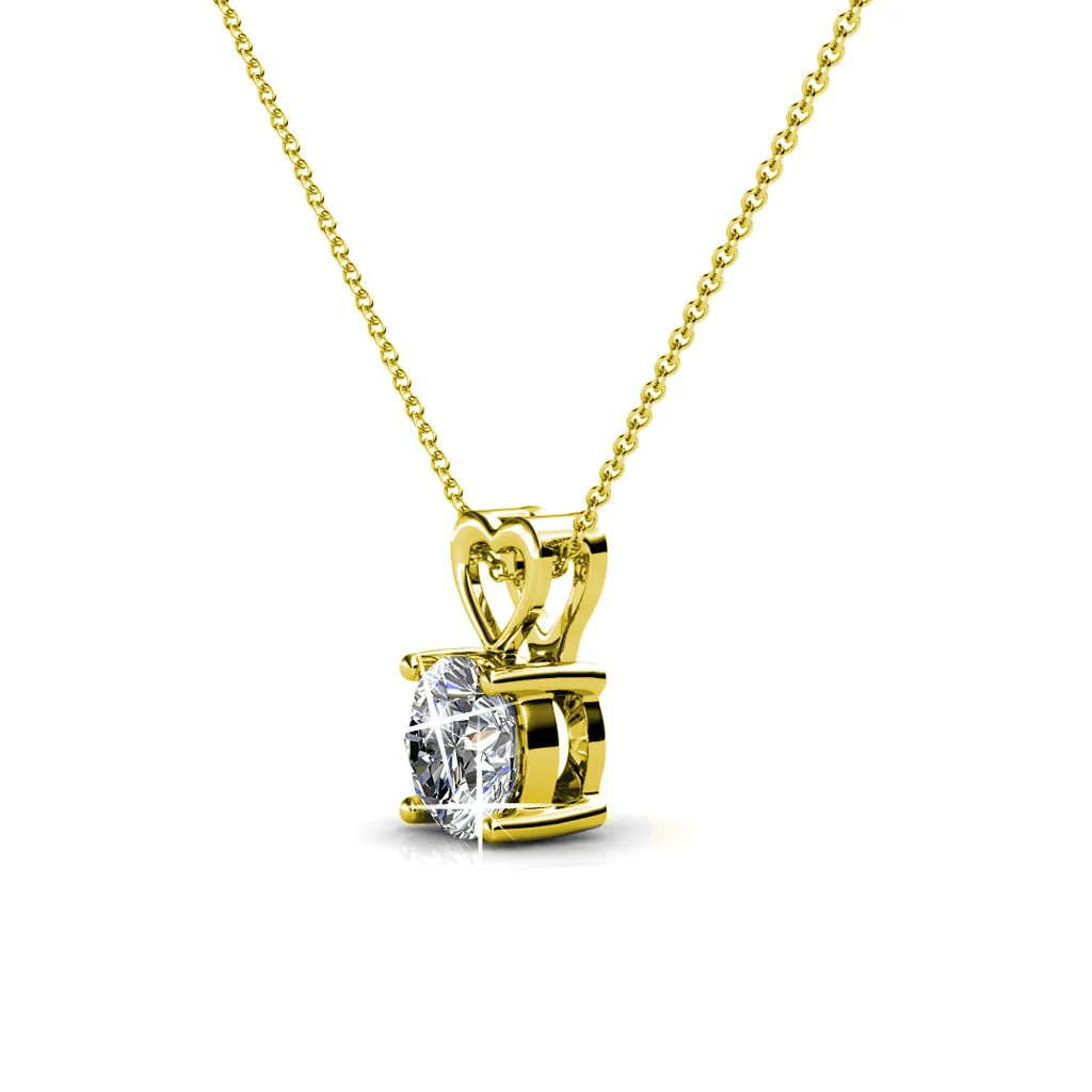 Luxus Swarovski Schmuck Marian 18k Weißgold vergoldetes Herz-Anhänger Halskette mit Swarovski Kristall