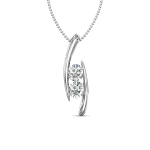Luxus Swarovski Schmuck McKenna Halskette mit Anhänger aus 18 Karat Weißgold und Swarovski Kristallen