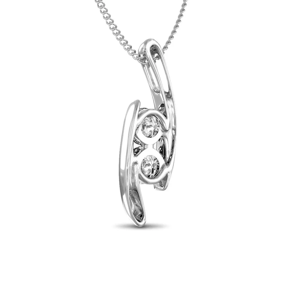 Luxus Swarovski Schmuck McKenna Halskette mit Anhänger aus 18 Karat Weißgold und Swarovski Kristallen