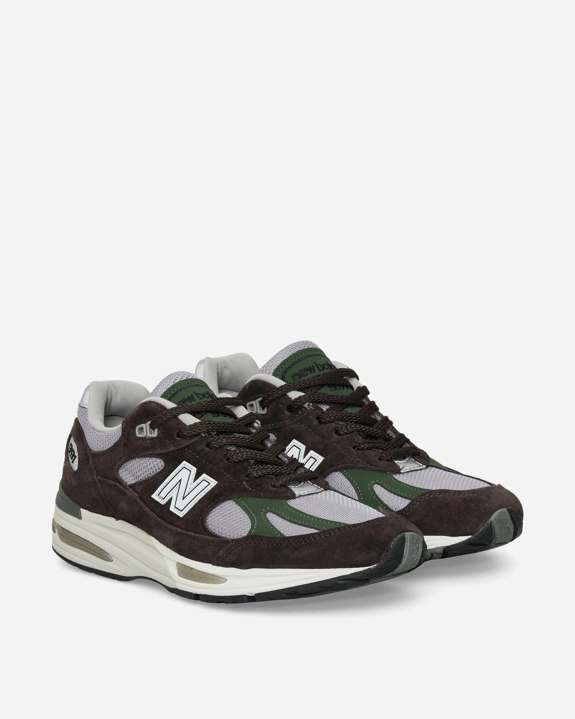 Hergestellt in UK 991v2 Sneakers Lakritze / Lavendelgrau / Douglasie