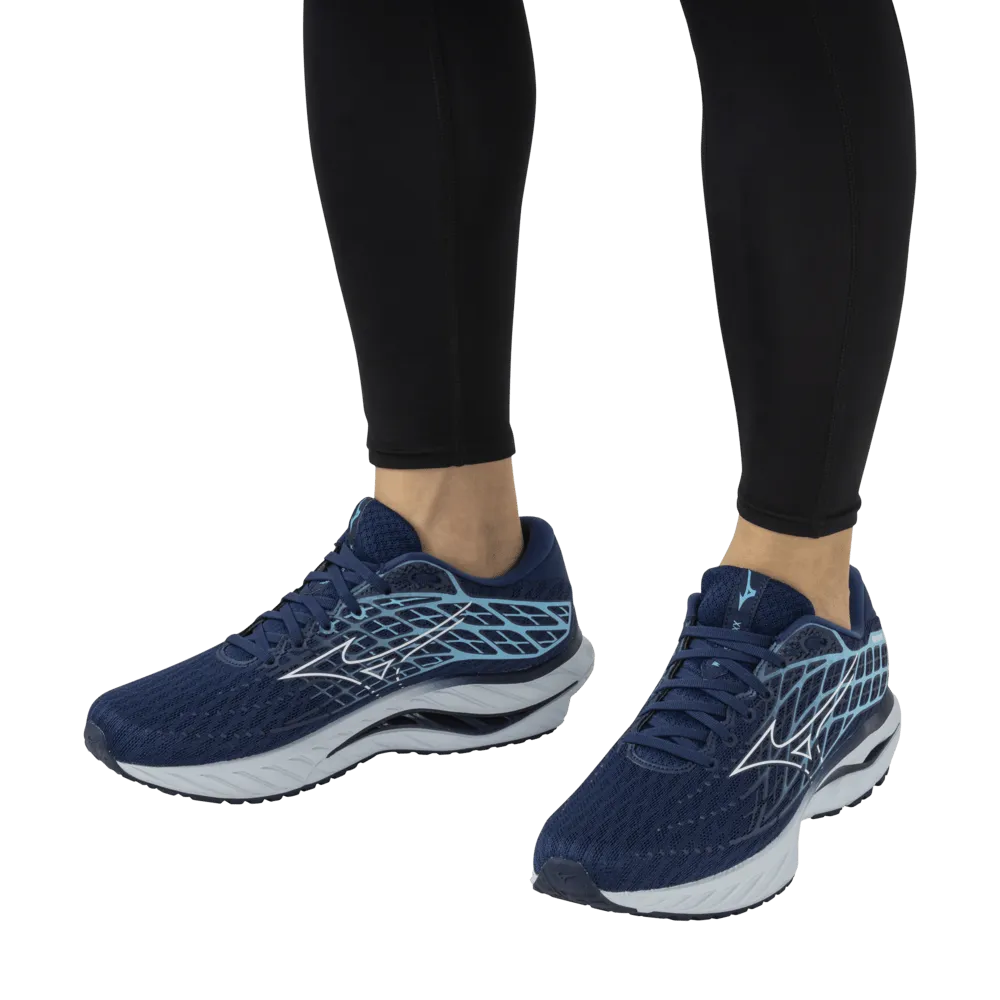 Mizuno Herren Wave Inspire 20 Laufschuhe in Estate Blau/ Weiß/ River Blau AW24