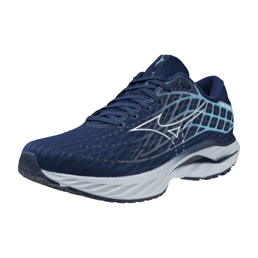 Mizuno Herren Wave Inspire 20 Laufschuhe in Estate Blau/ Weiß/ River Blau AW24