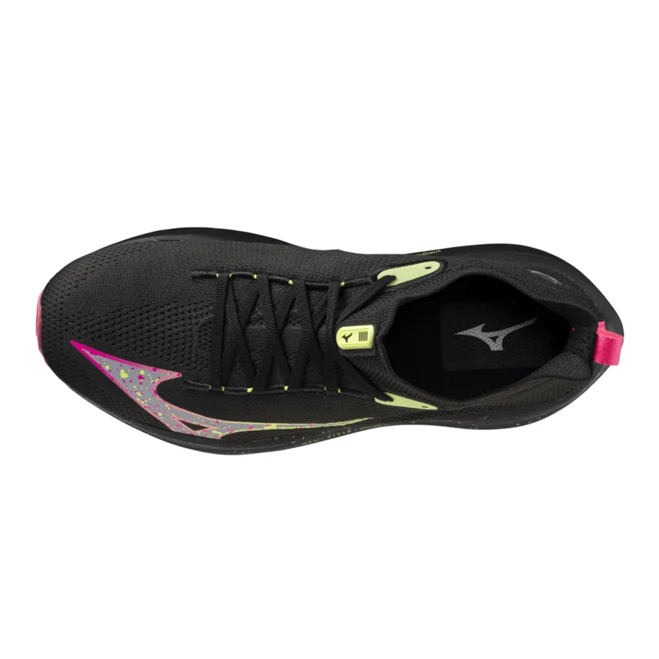 Mizuno Neo Vista Damen-Laufschuhe in Schwarz Silber/Rosa Tetra AW24