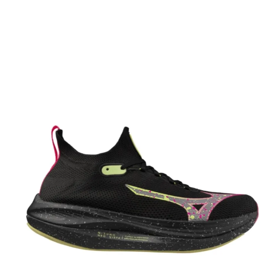 Mizuno Neo Vista Damen-Laufschuhe in Schwarz Silber/Rosa Tetra AW24