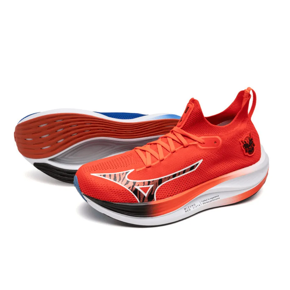 Mizuno Unisex Neo Vista Laufschuhe in Oni-Dämon Mizuno Ignition Rot/Schwarz/Baseball Blau SS25