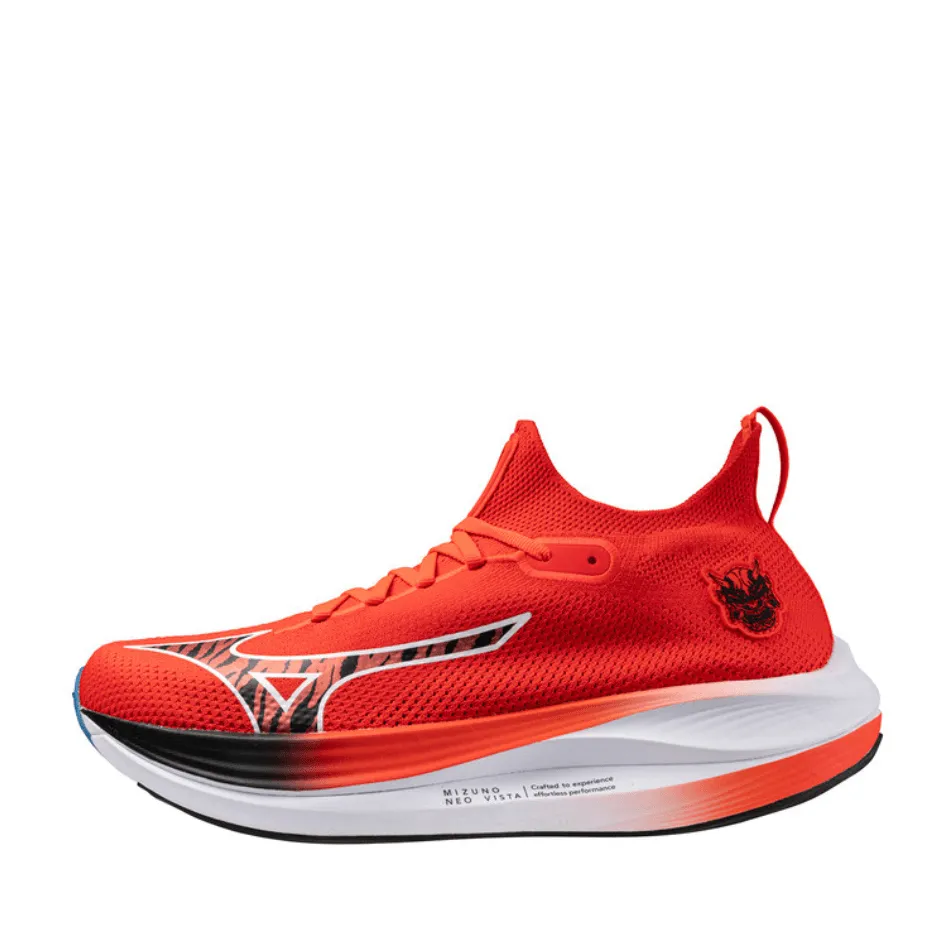 Mizuno Unisex Neo Vista Laufschuhe in Oni-Dämon Mizuno Ignition Rot/Schwarz/Baseball Blau SS25