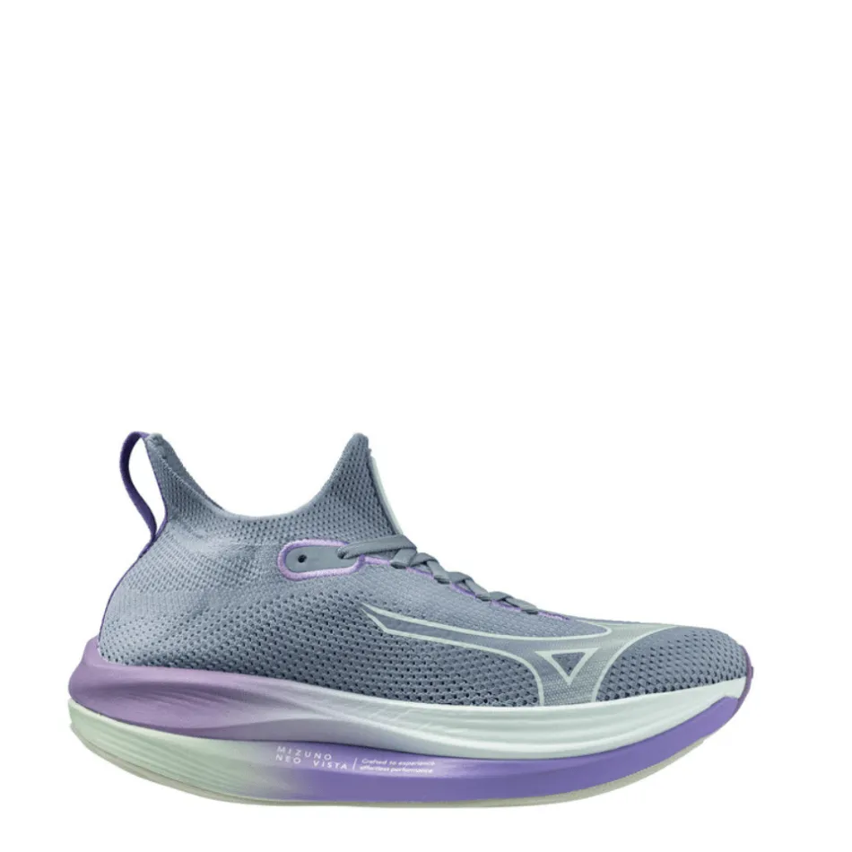 Mizuno Damen Neo Vista Laufschuhe in Citadel/Bay/Paisley Lila SS25