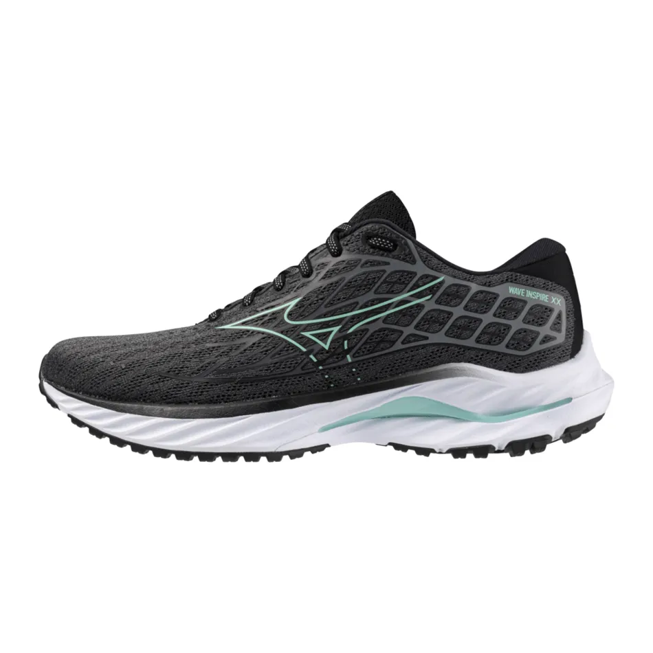 Mizuno Damen Wave Inspire 20 Laufschuhe in Iron Gate/Staubiger Jadegrün/Schwarz AW24