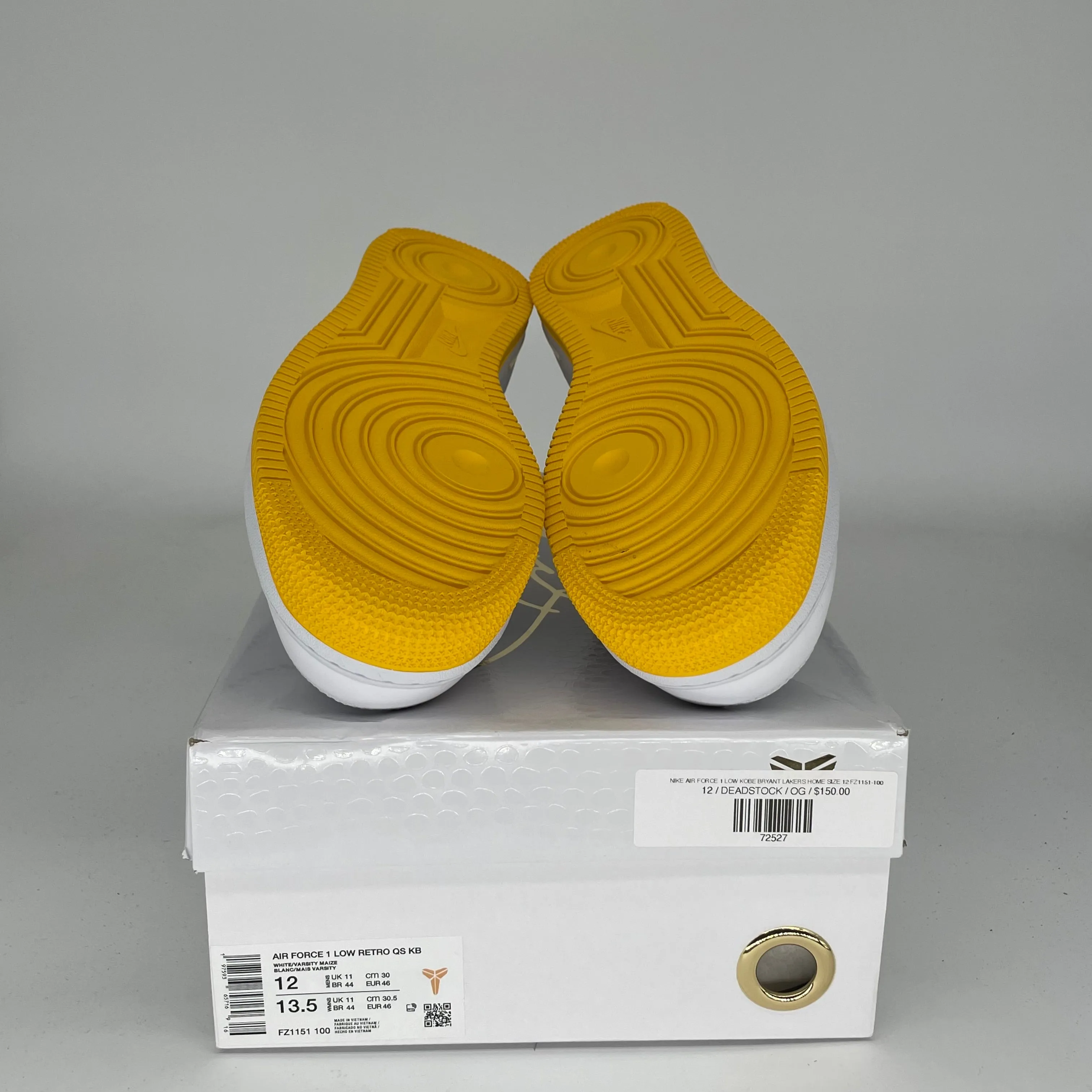 NIKE AIR FORCE 1 LOW KOBE BRYANT LAKERS HEIMGRÖSSE 12 FZ1151-100