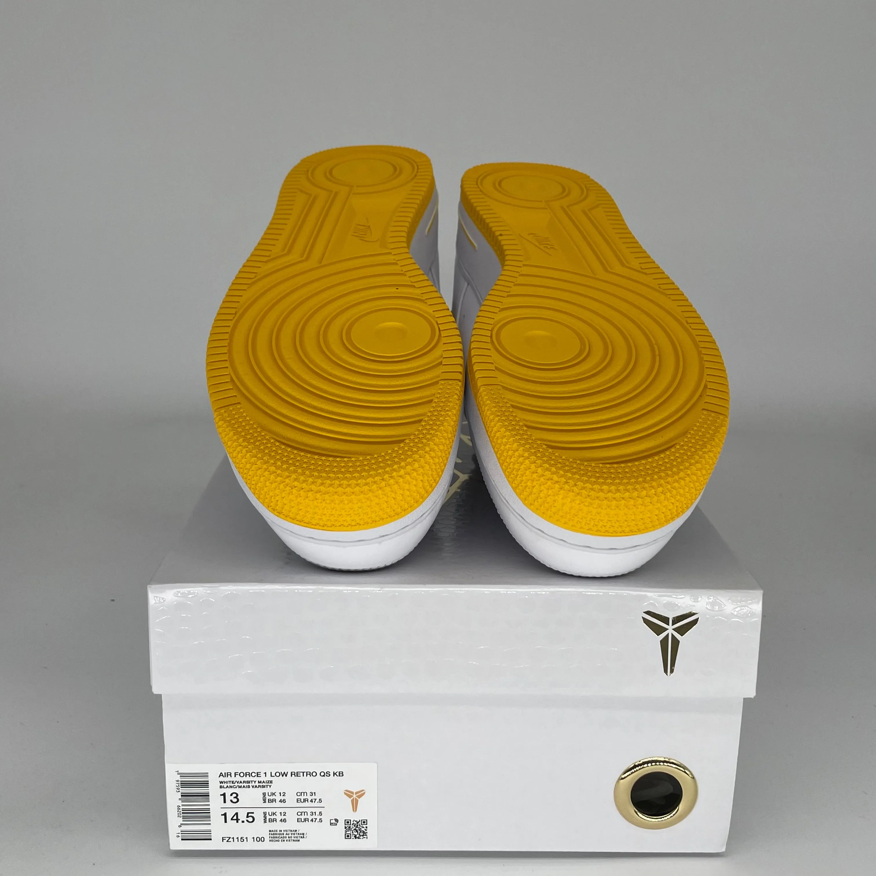 NIKE AIR FORCE 1 LOW KOBE BRYANT LAKERS HEIMGRÖßE 13 FZ1151-100