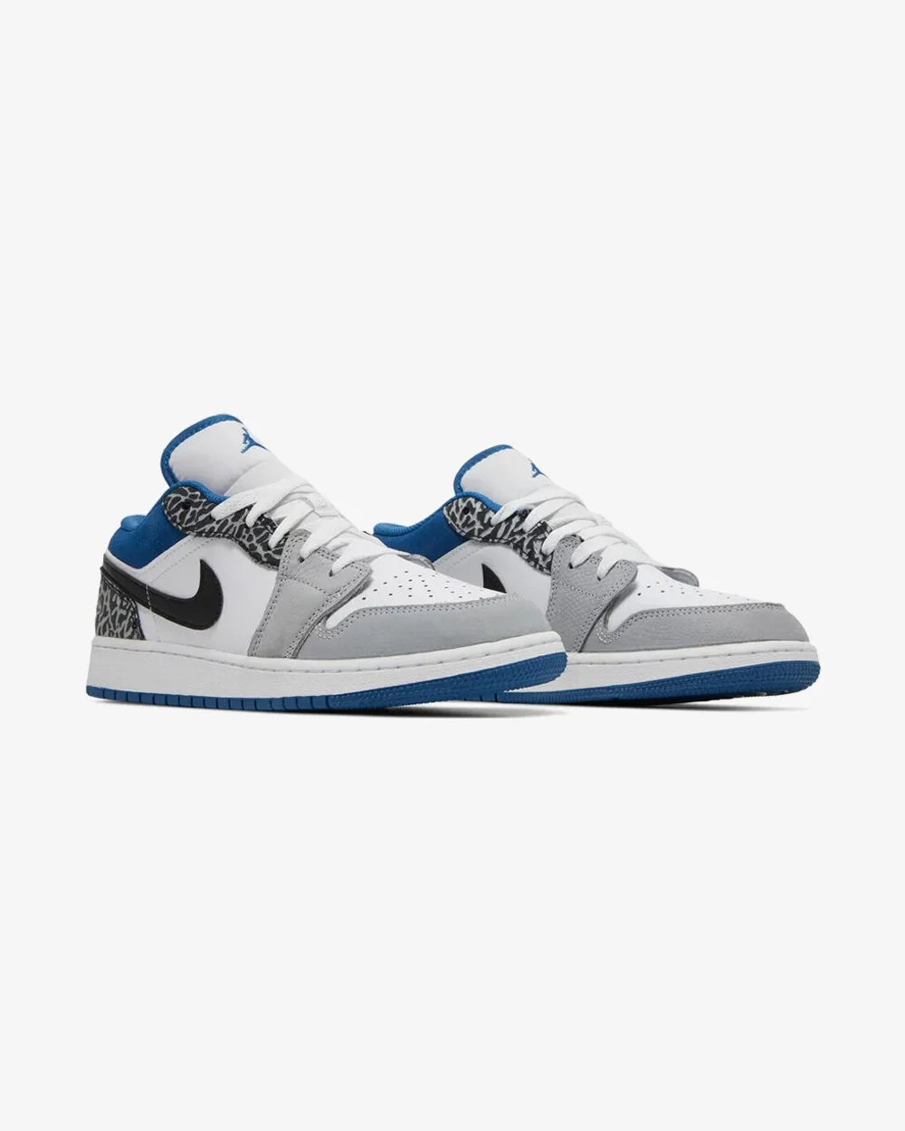NIKE AIR JORDAN1 LOW GS SE WEIß GRAU TRUE BLUE
