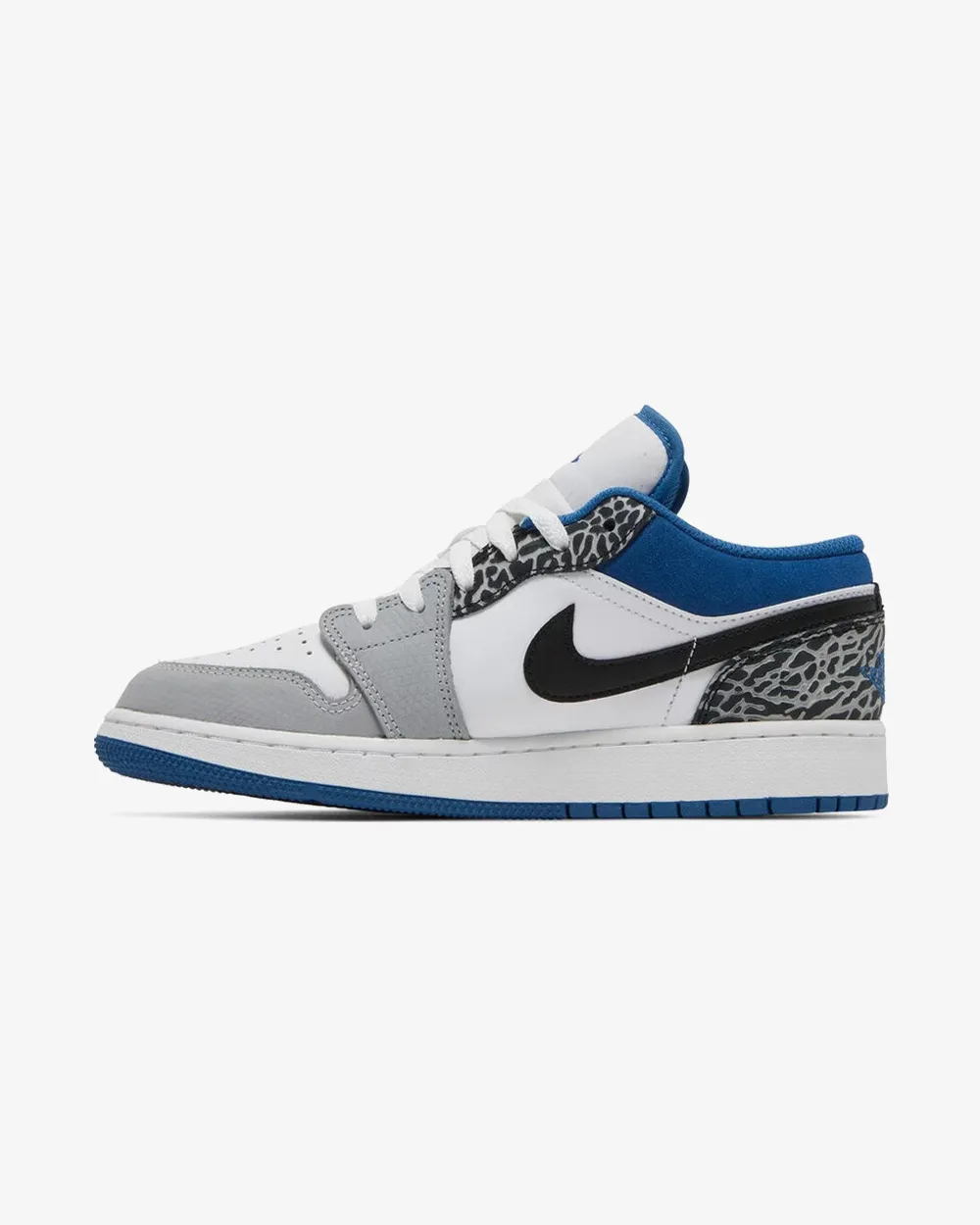 NIKE AIR JORDAN1 LOW GS SE WEIß GRAU TRUE BLUE