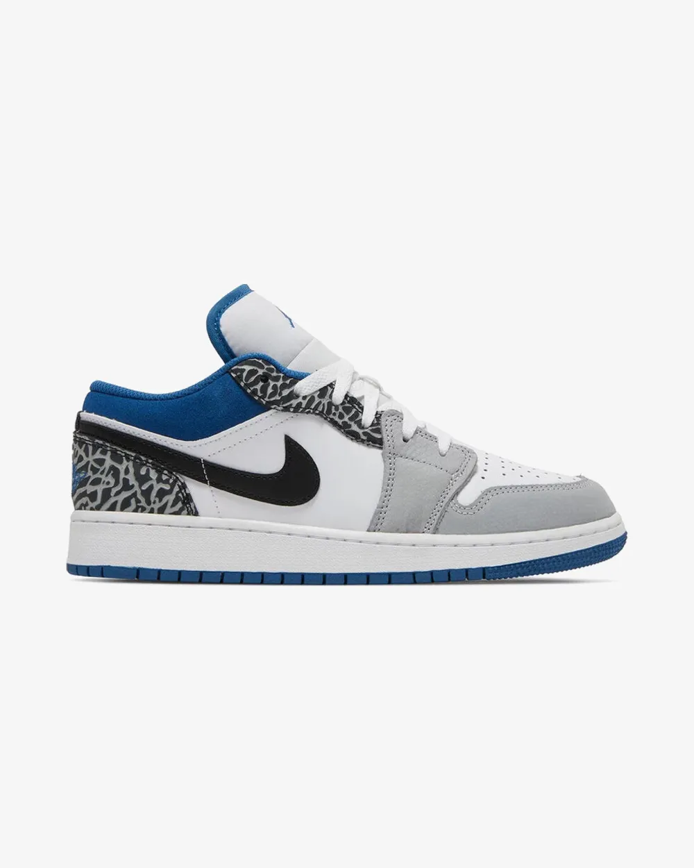 NIKE AIR JORDAN1 LOW GS SE WEIß GRAU TRUE BLUE