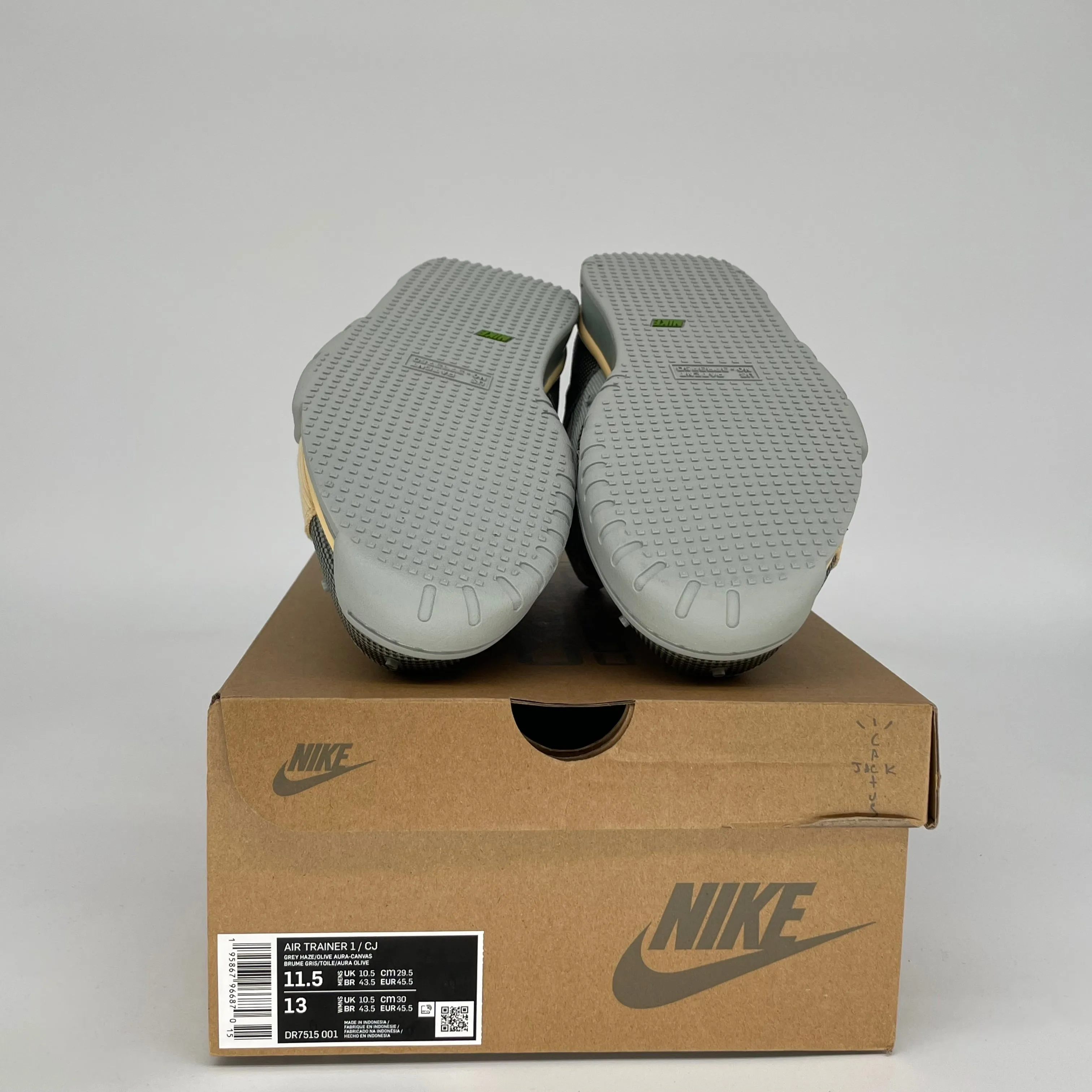 NIKE AIR TRAINER 1 CACTUS JACK GRAUER DUNST GRÖSSE 11.5 DR7515-001