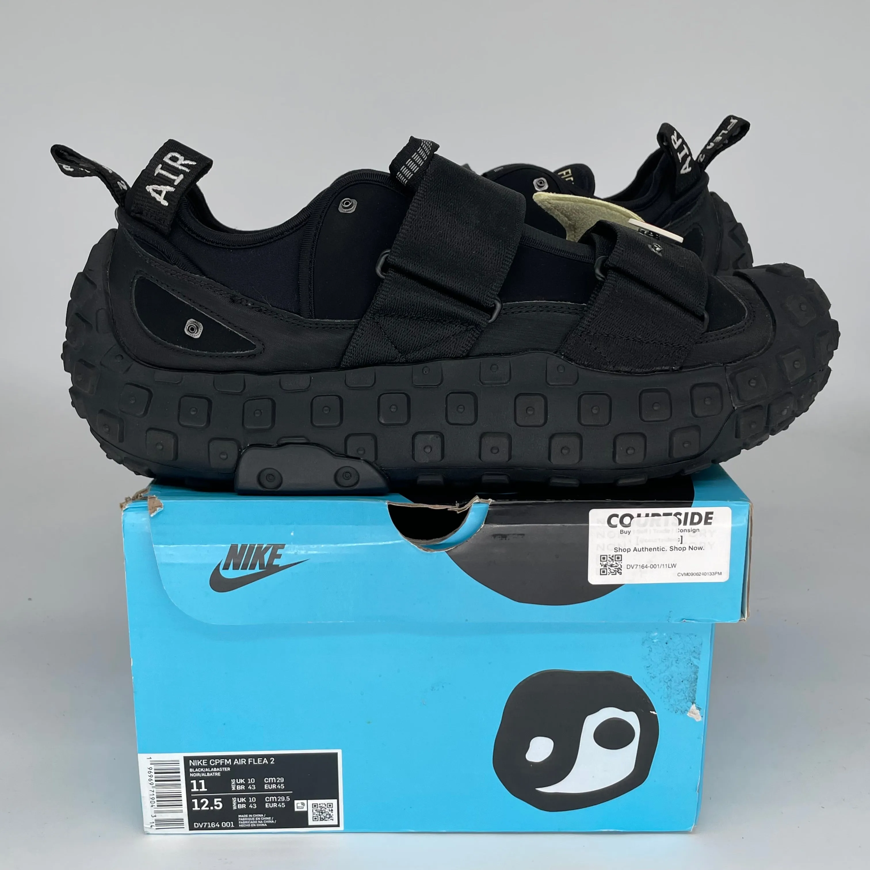 NIKE CPFM AIR FLEA 2 SCHWARZ ALABASTER GRÖßE 11 DV7164-001