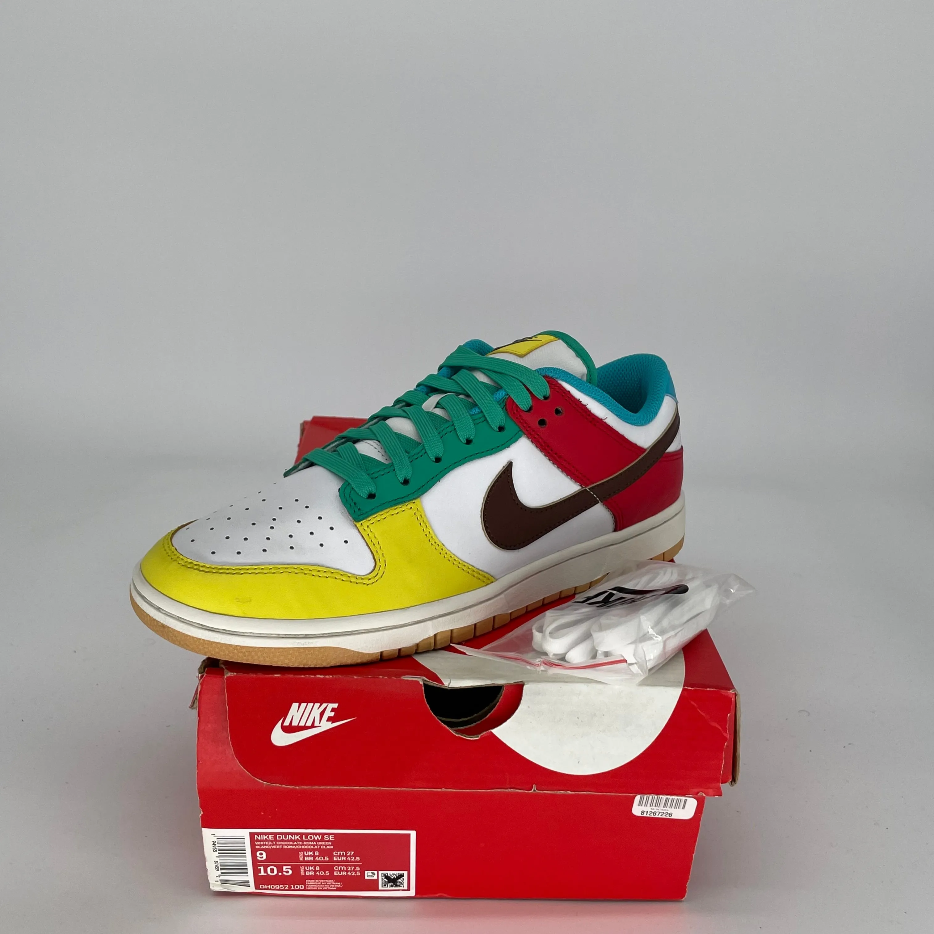 NIKE DUNK LOW FREE 99 WEIß GRÖßE 9 DH0952-100