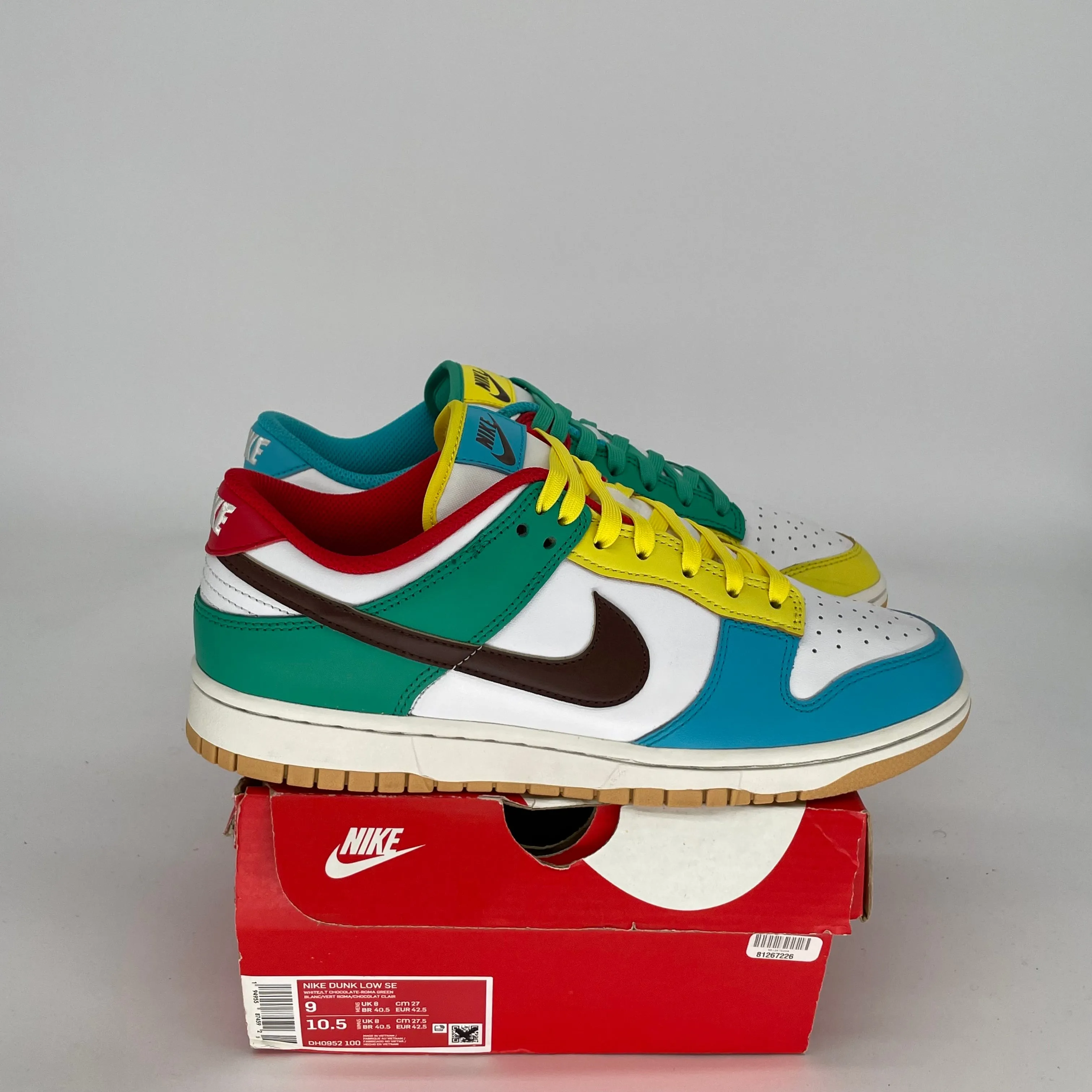 NIKE DUNK LOW FREE 99 WEIß GRÖßE 9 DH0952-100