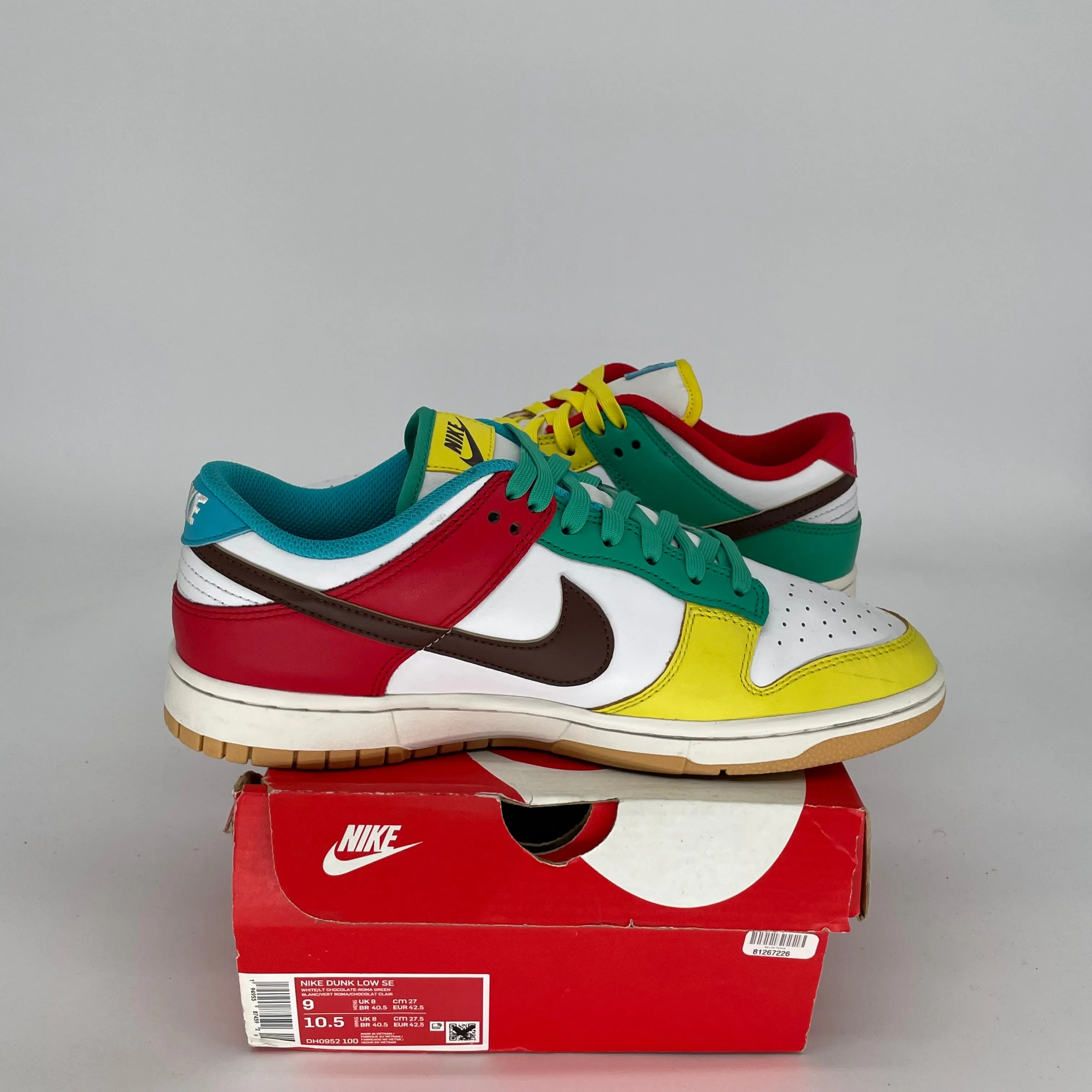 NIKE DUNK LOW FREE 99 WEIß GRÖßE 9 DH0952-100