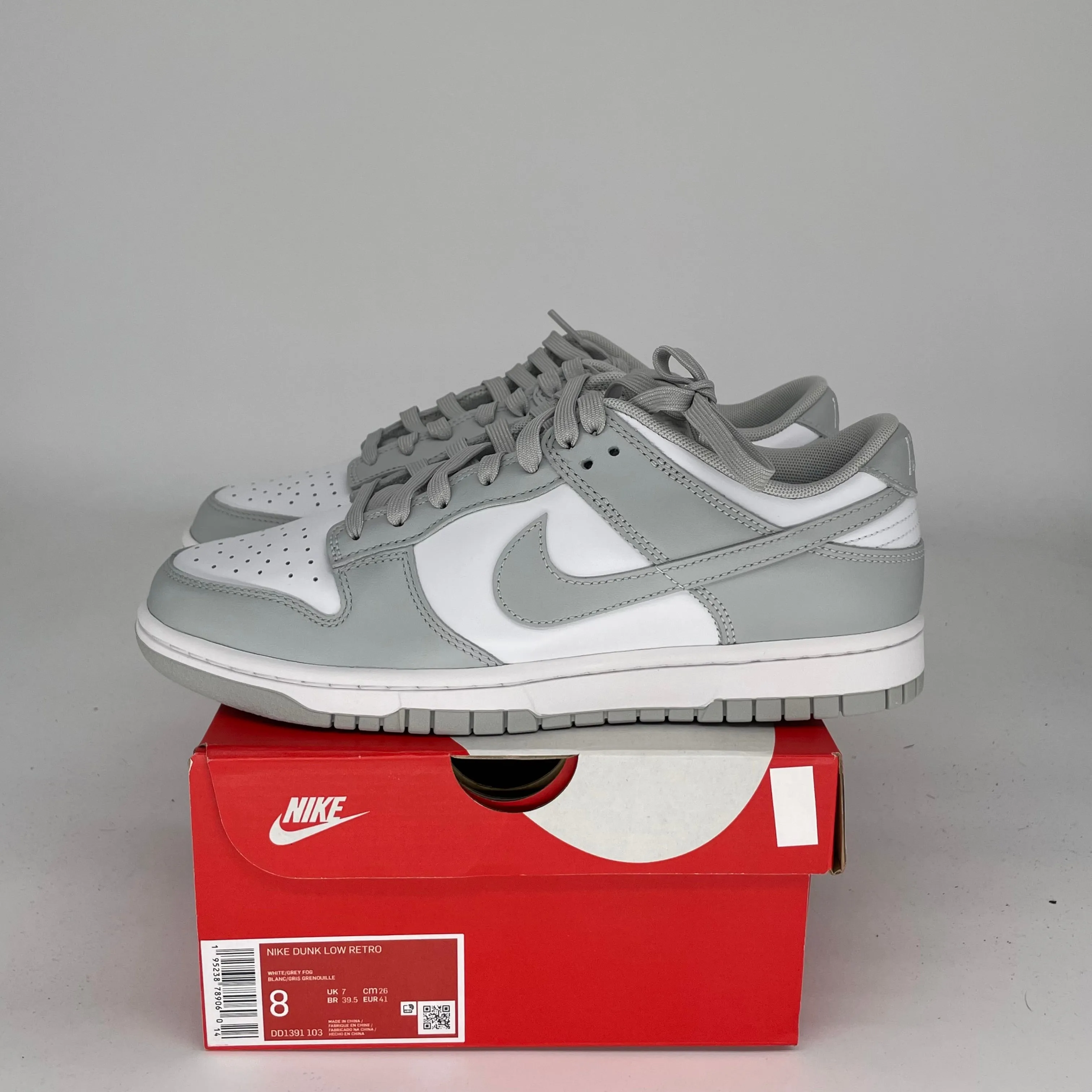 NIKE DUNK LOW GRAUER NEBEL GRÖSSE 8 DD1391-103