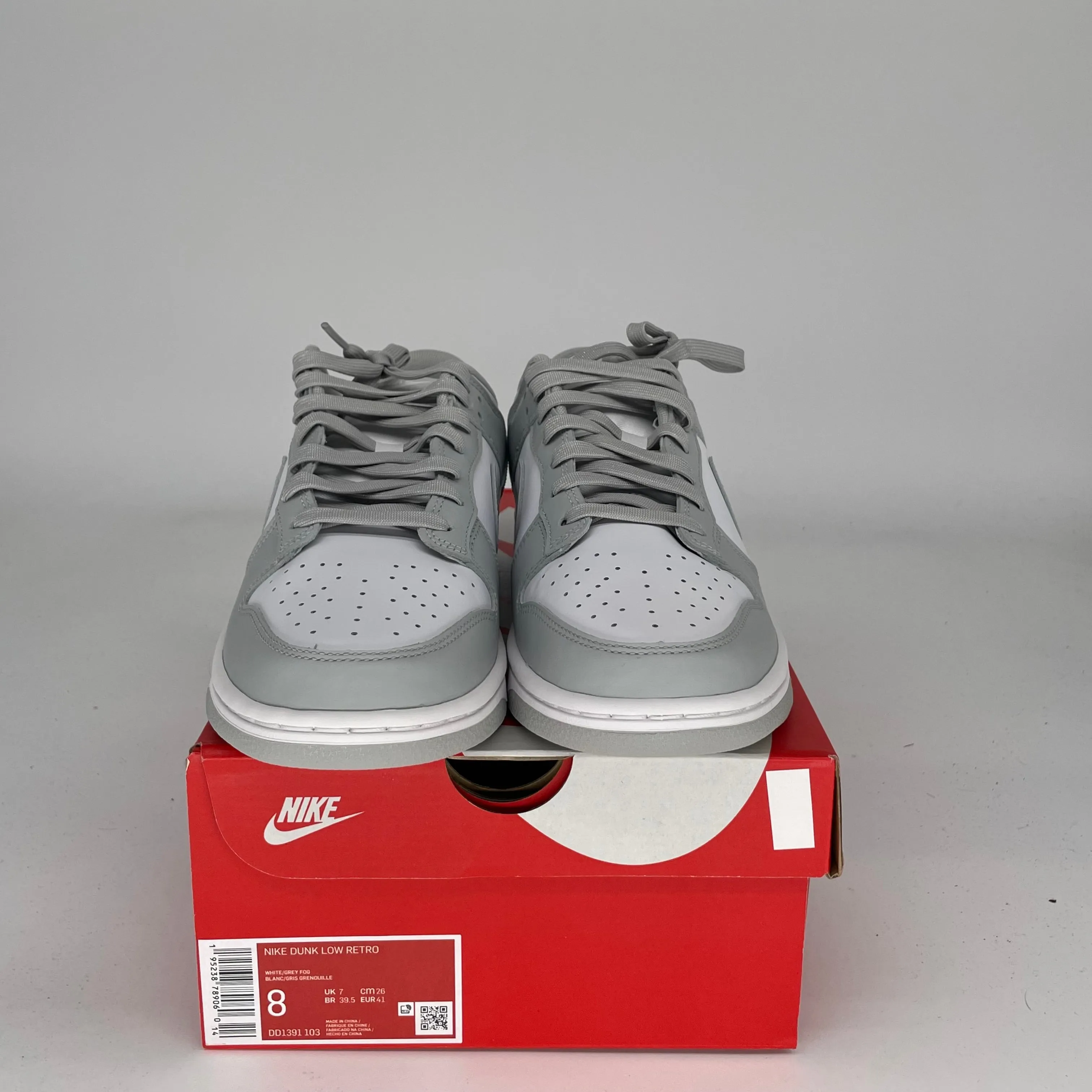 NIKE DUNK LOW GRAUER NEBEL GRÖSSE 8 DD1391-103