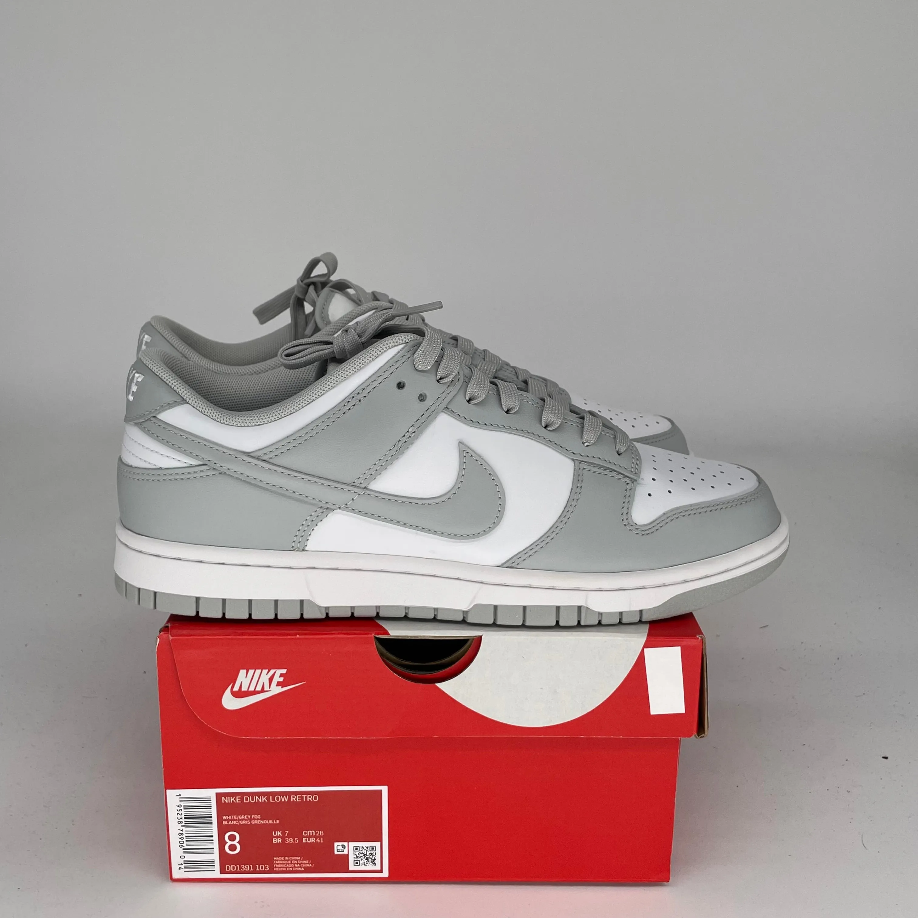 NIKE DUNK LOW GRAUER NEBEL GRÖSSE 8 DD1391-103