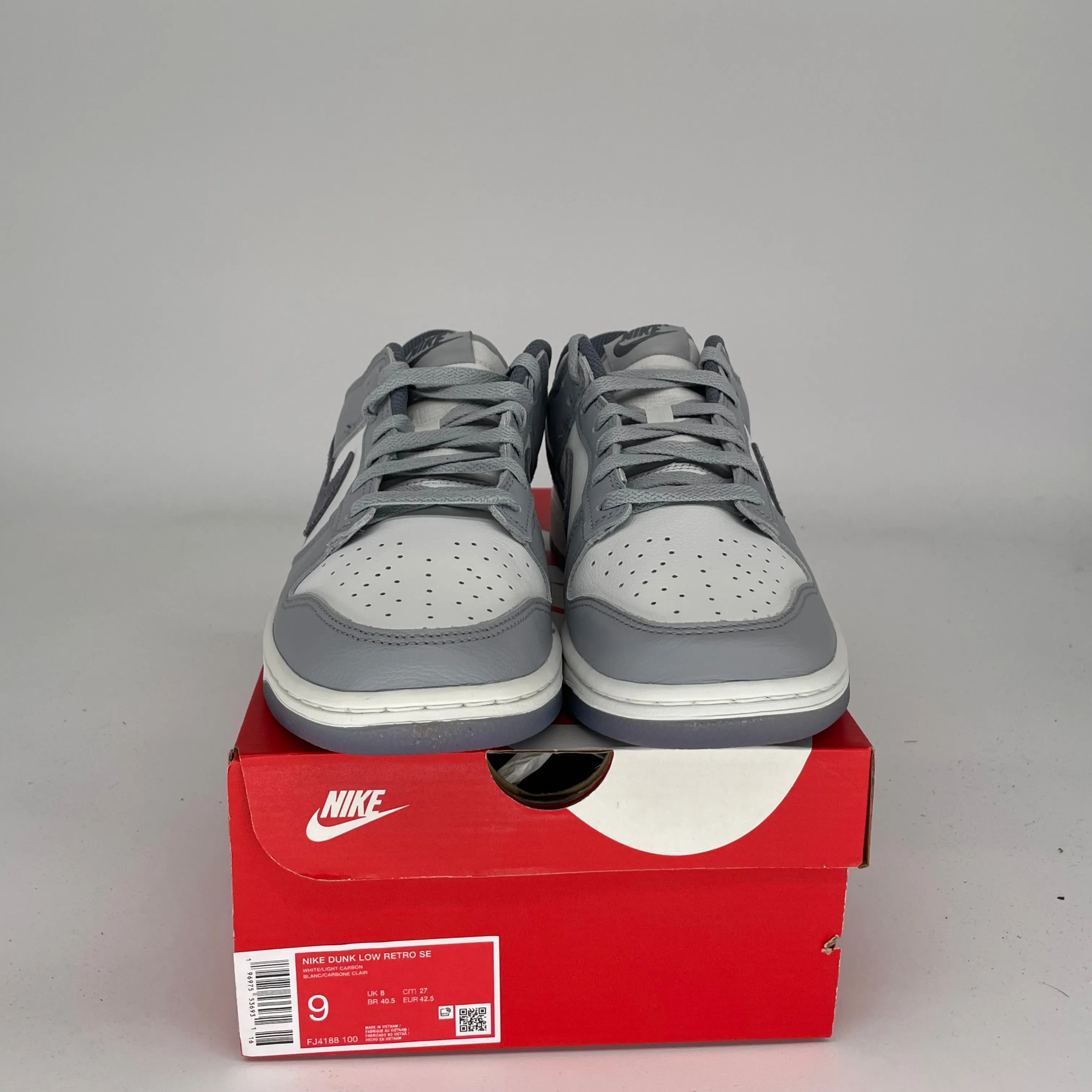 NIKE DUNK LOW LIGHT CARBON GRÖßE 9 FJ4188-100