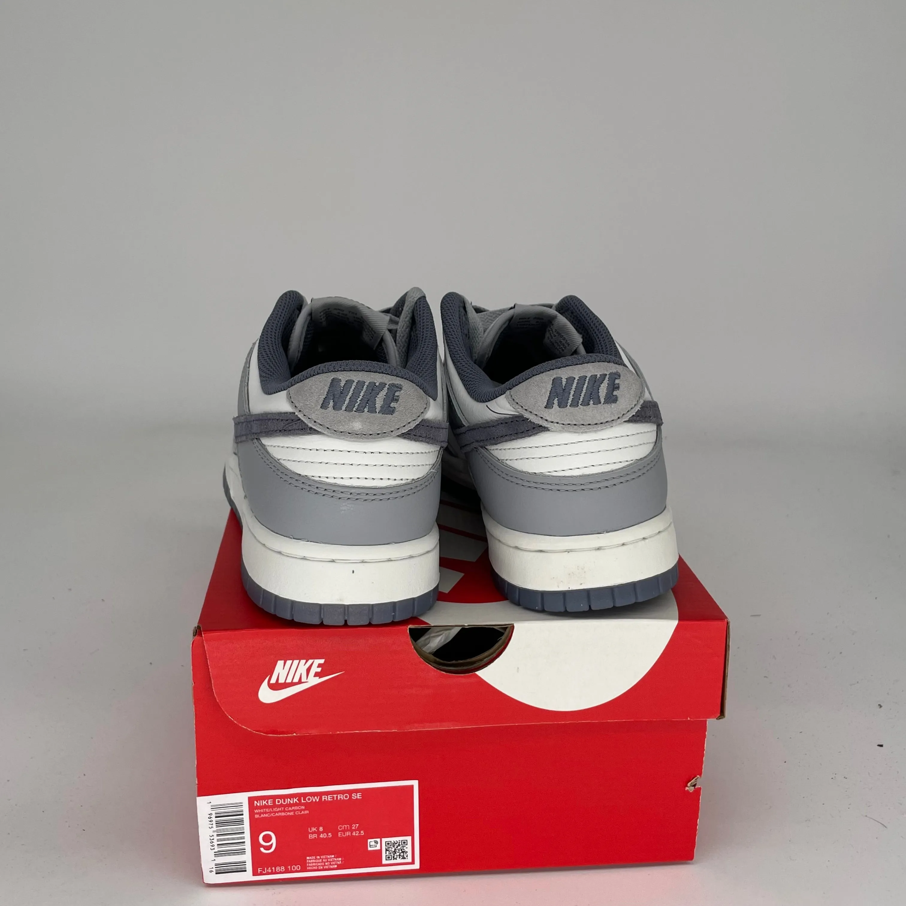 NIKE DUNK LOW LIGHT CARBON GRÖßE 9 FJ4188-100
