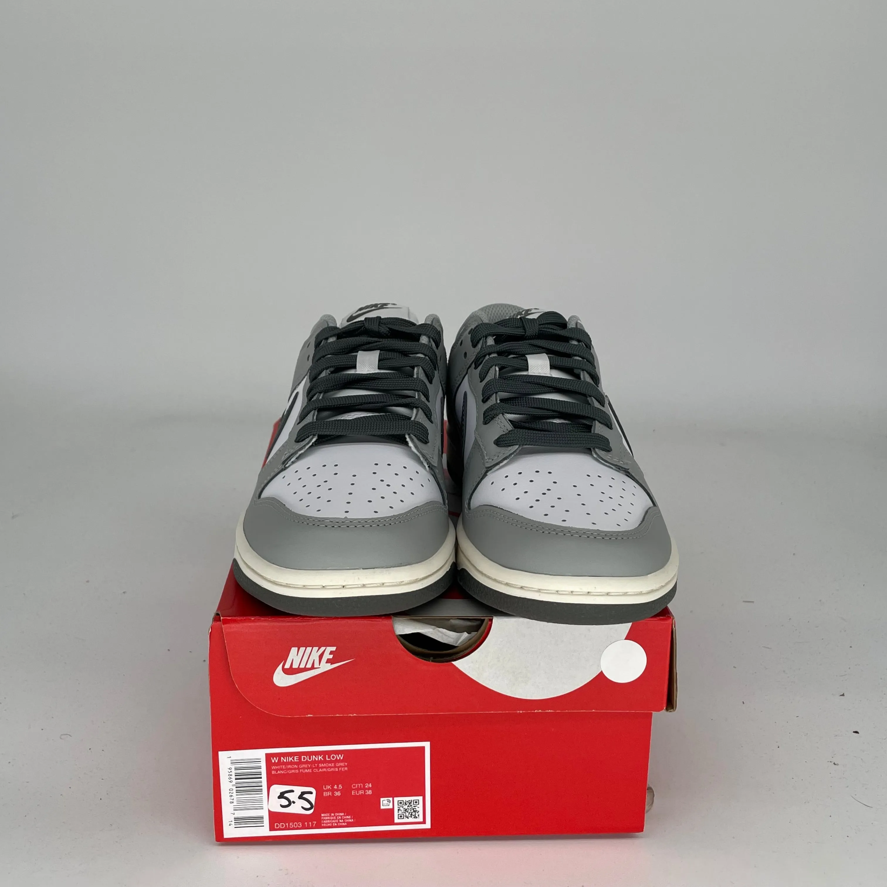 NIKE DUNK LOW LIGHT RAUCHGRAU W GRÖSSE 5.5/7W DD1503-117