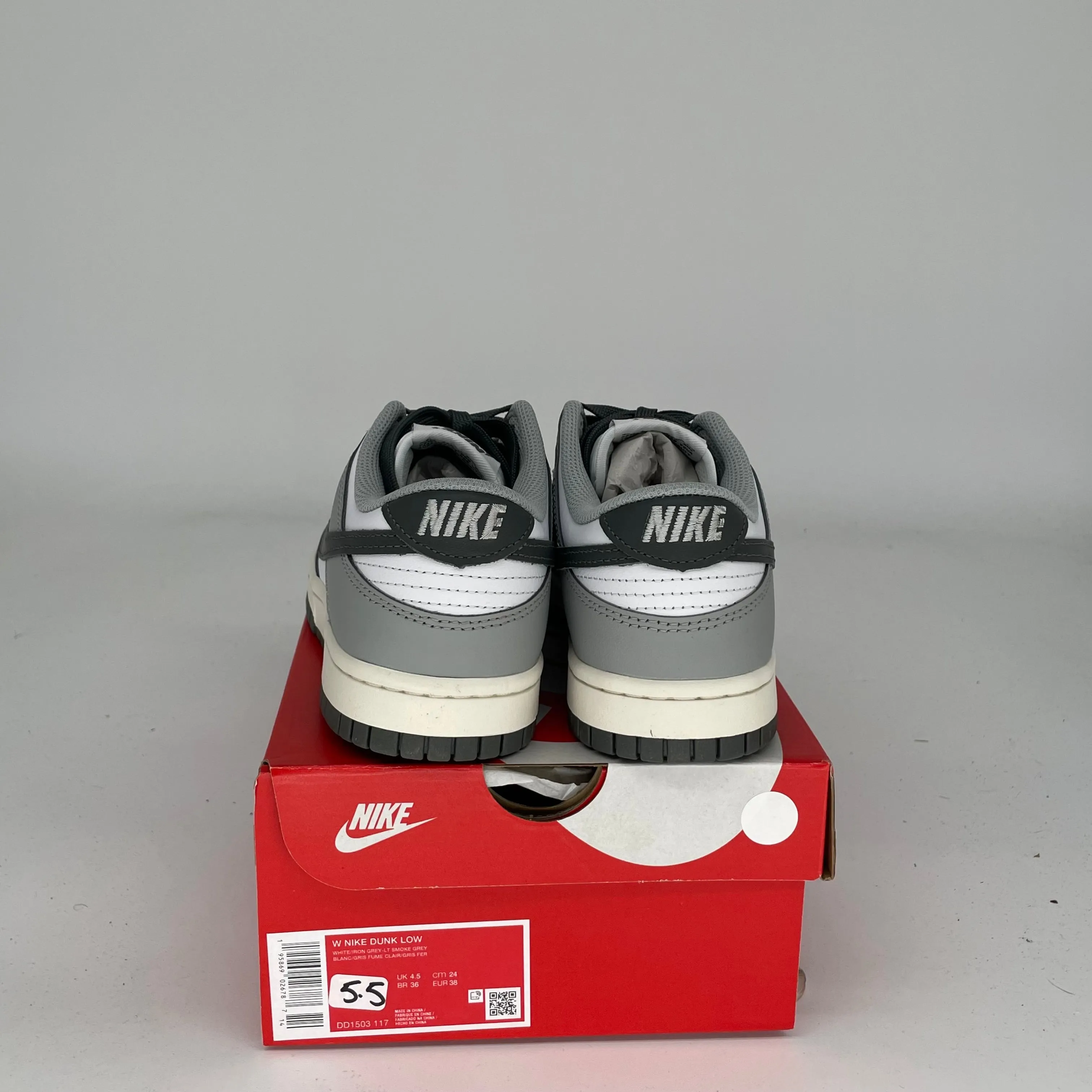 NIKE DUNK LOW LIGHT RAUCHGRAU W GRÖSSE 5.5/7W DD1503-117
