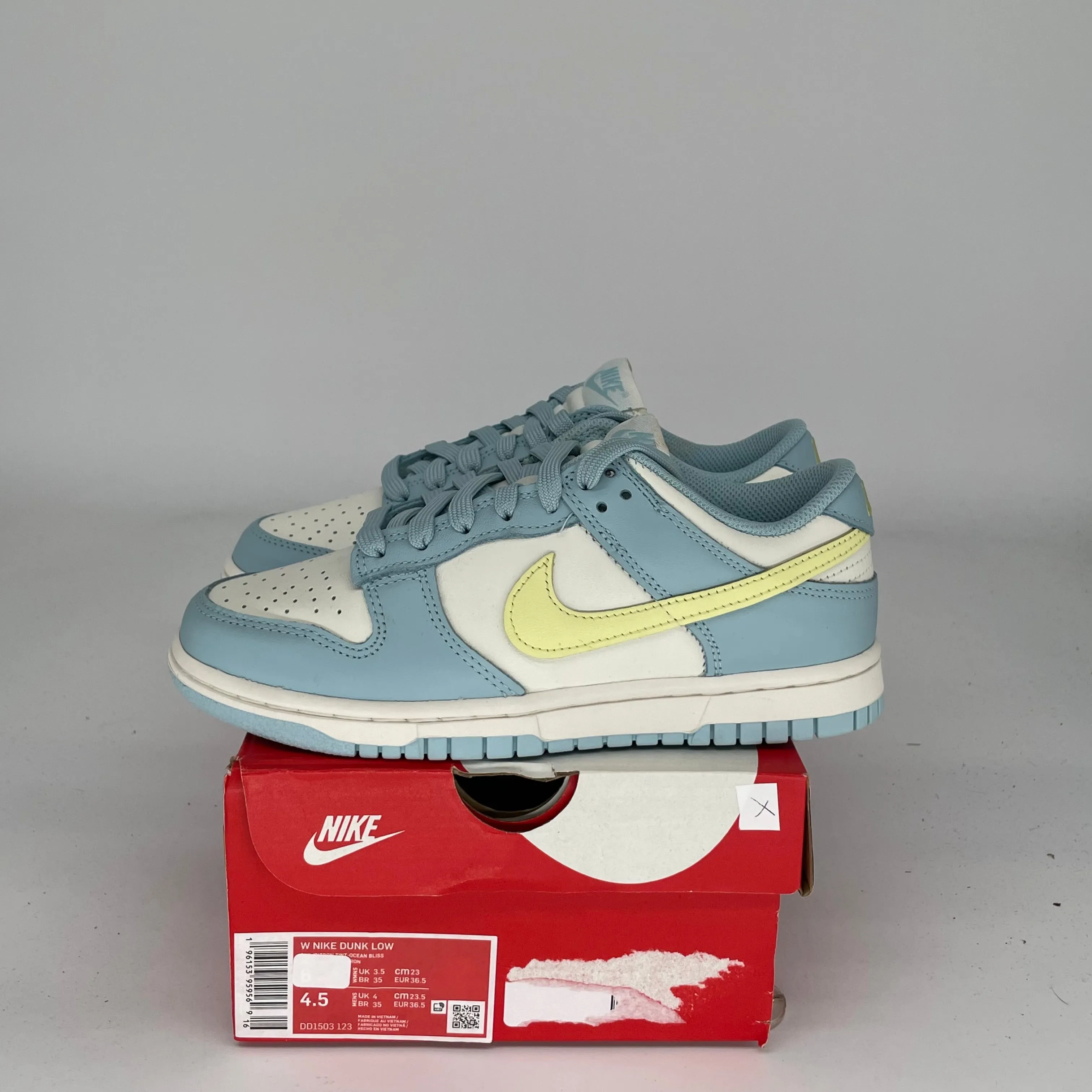 NIKE DUNK LOW OCEAN BLISS CITRON TINT W GRÖSSE 4.5/6W DD1503-123