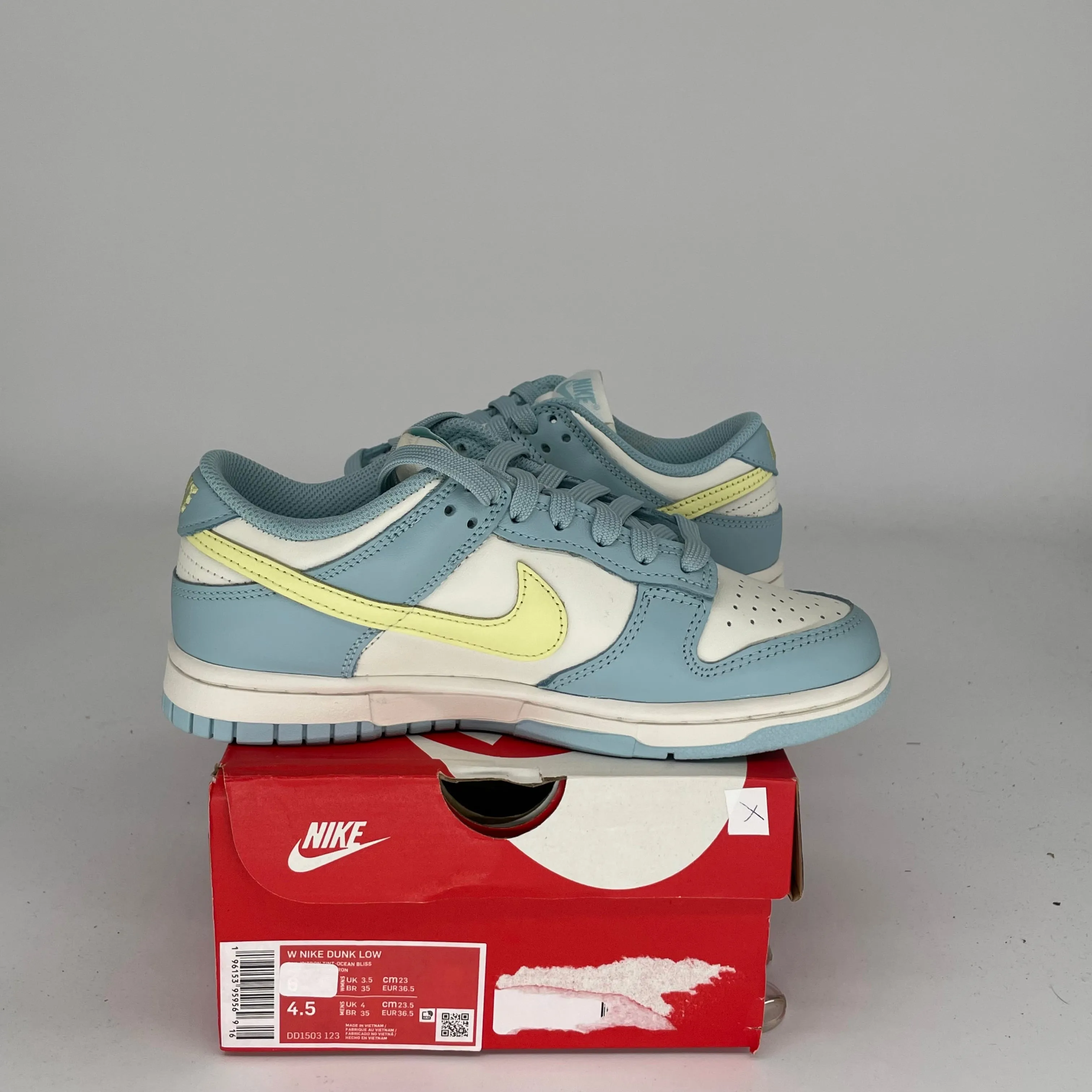 NIKE DUNK LOW OCEAN BLISS CITRON TINT W GRÖSSE 4.5/6W DD1503-123
