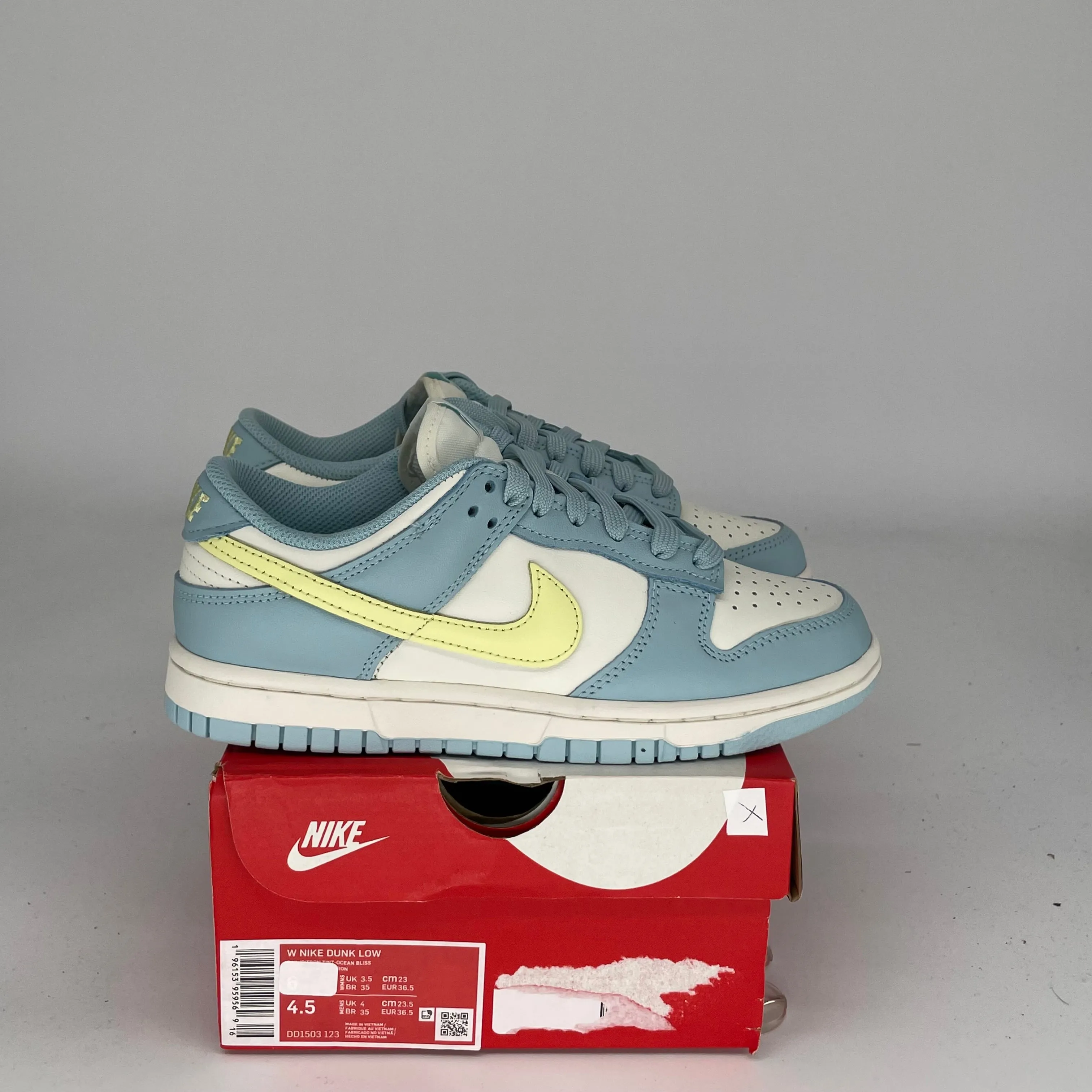 NIKE DUNK LOW OCEAN BLISS CITRON TINT W GRÖSSE 4.5/6W DD1503-123