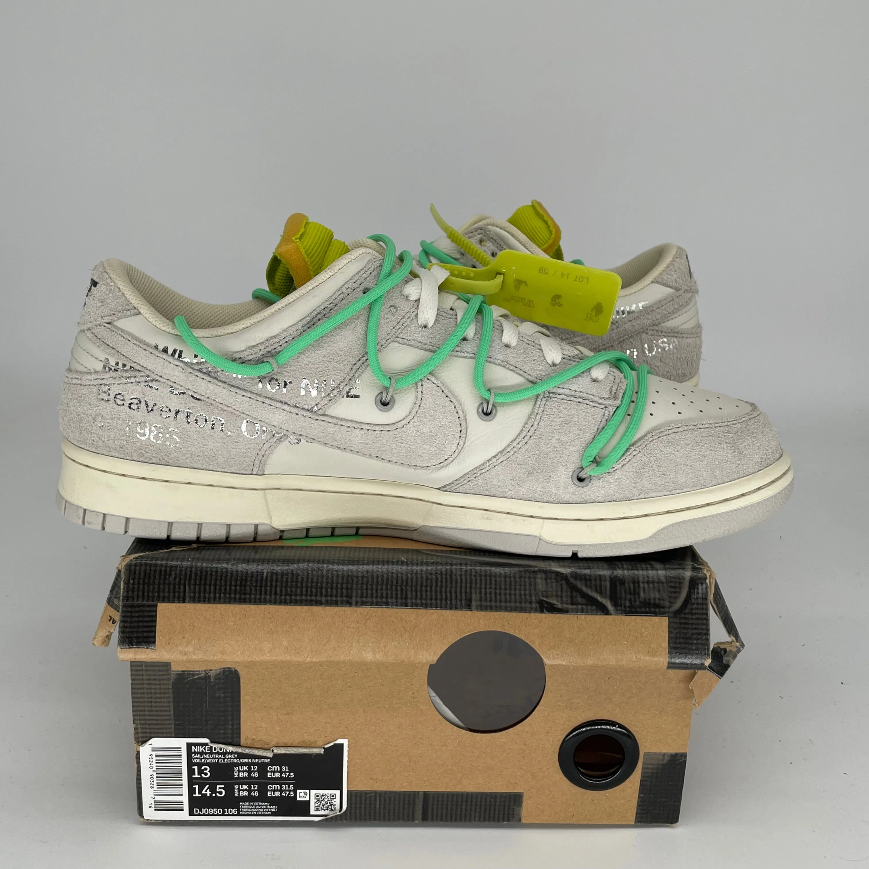 NIKE DUNK LOW OFF-WHITE LOS 14 GRÖSSE 13 DJ0950-106