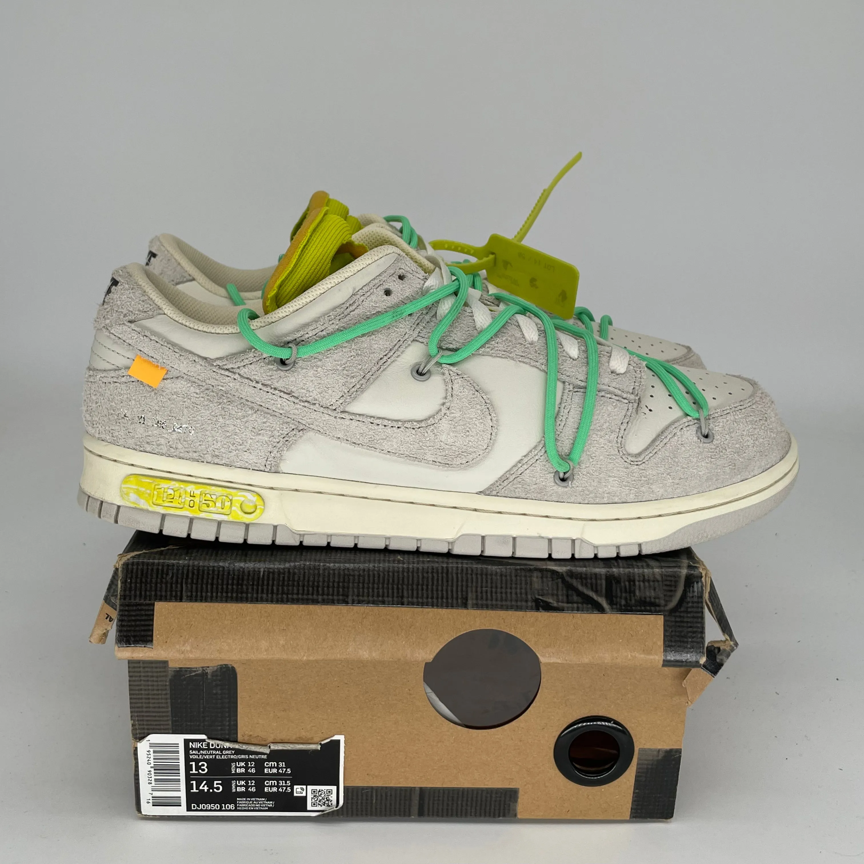 NIKE DUNK LOW OFF-WHITE LOS 14 GRÖSSE 13 DJ0950-106