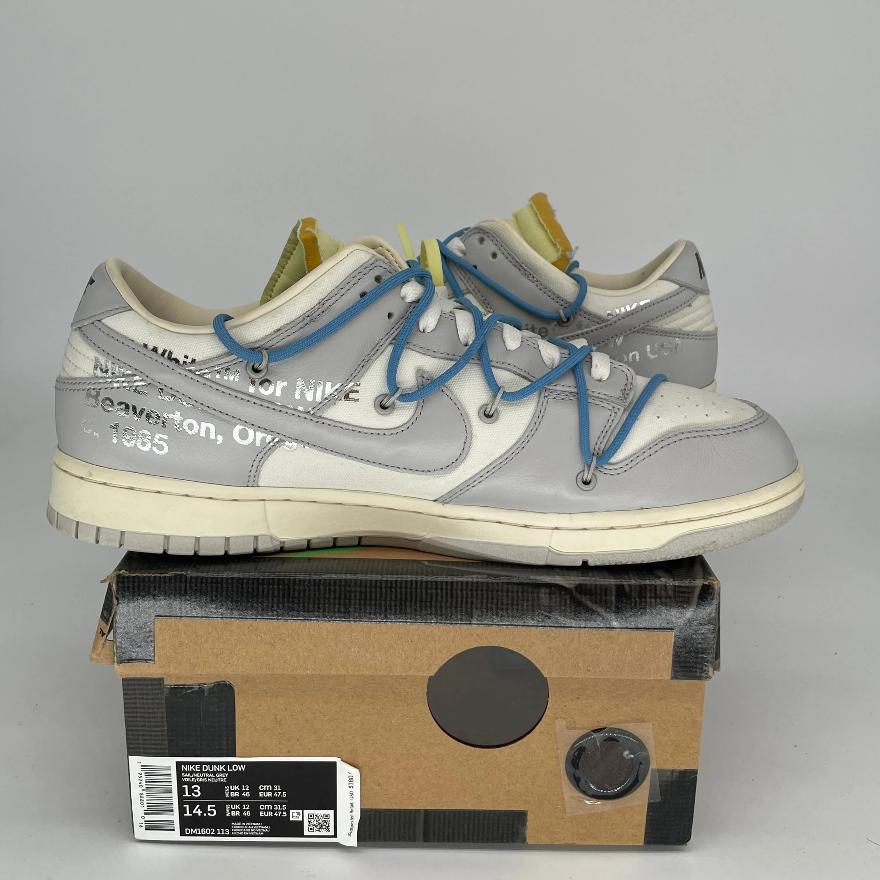NIKE DUNK LOW OFF-WHITE LOS 5 GRÖSSE 13 DM1602-113