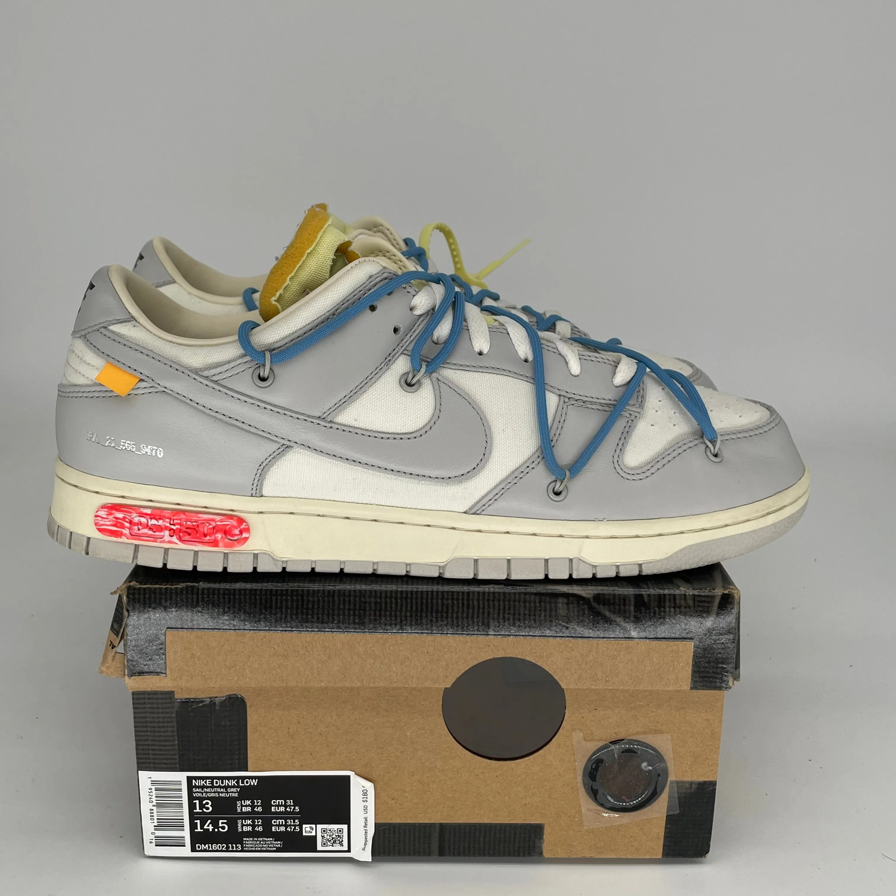 NIKE DUNK LOW OFF-WHITE LOS 5 GRÖSSE 13 DM1602-113