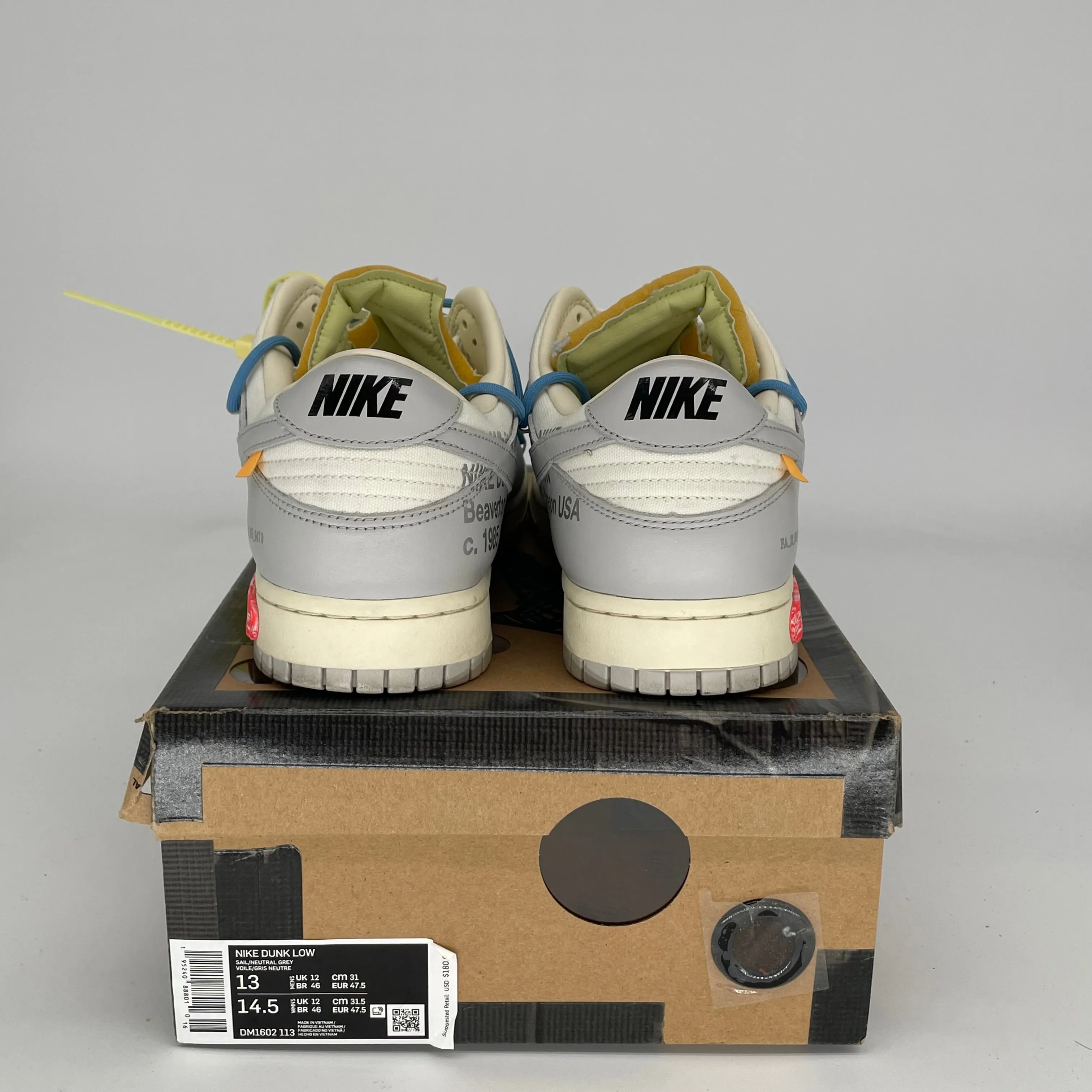 NIKE DUNK LOW OFF-WHITE LOS 5 GRÖSSE 13 DM1602-113