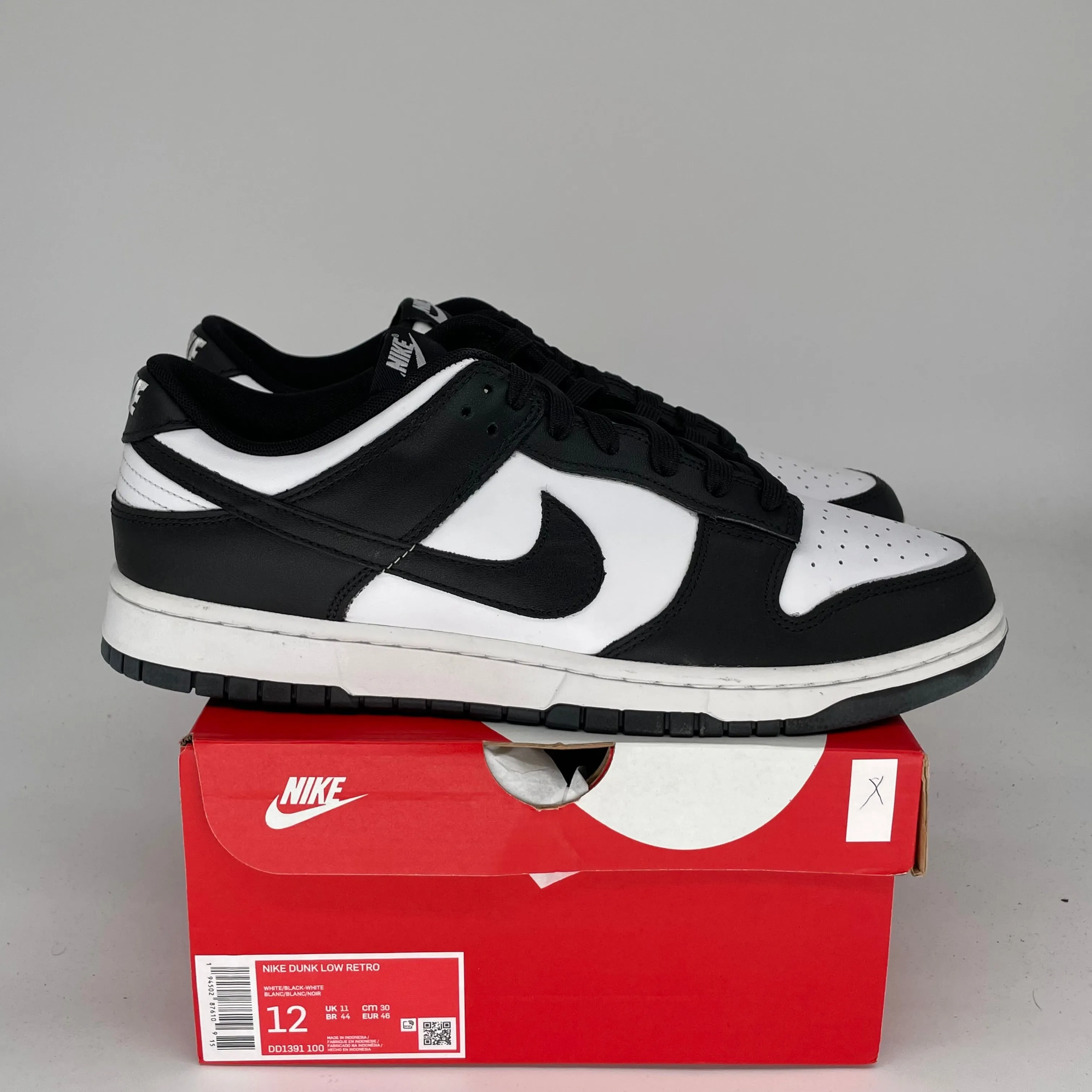 NIKE DUNK LOW PANDA GRÖSSE 12 DD1391-100