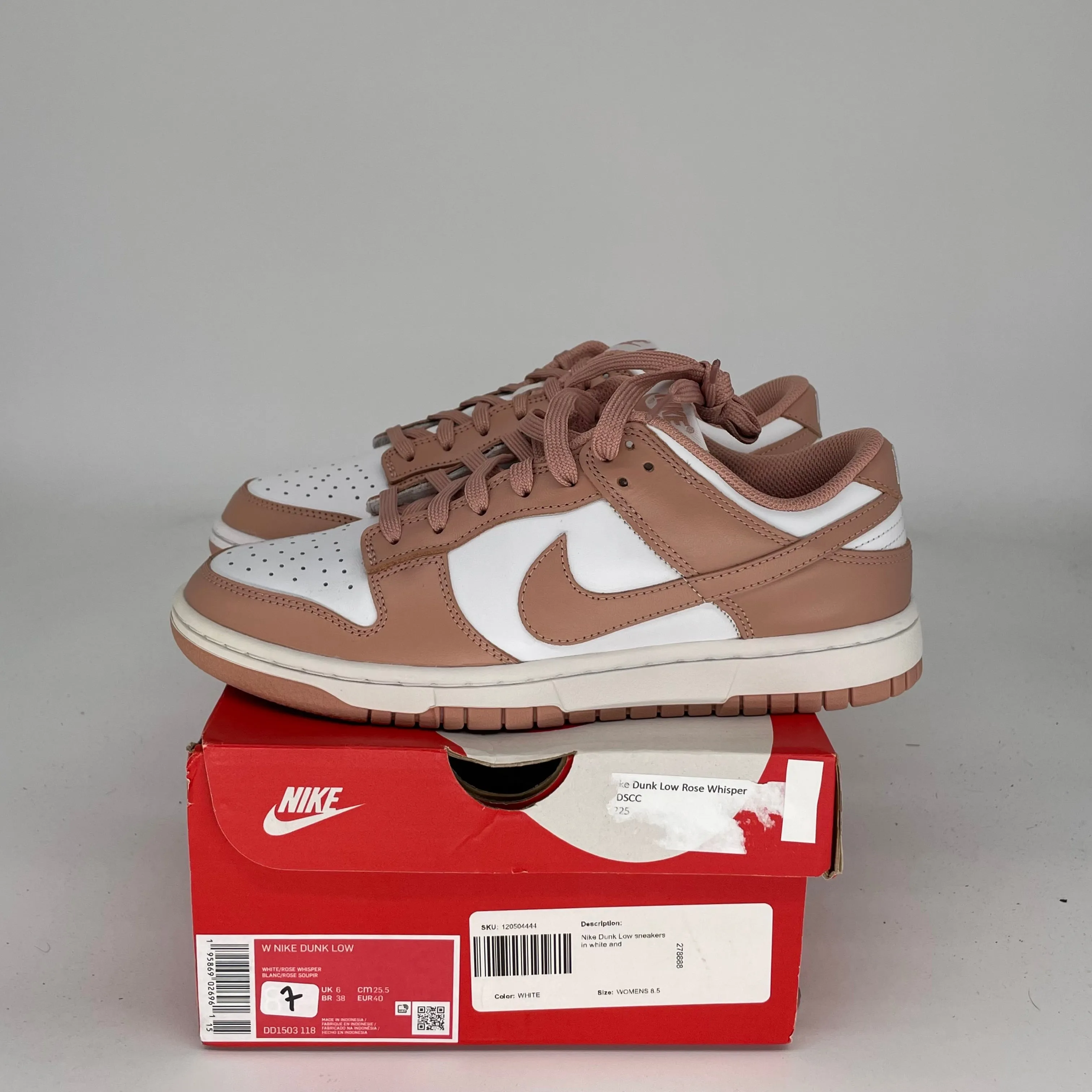 NIKE DUNK LOW ROSA FLÜSTERN W GRÖSSE 7/8.5W DD1503-118